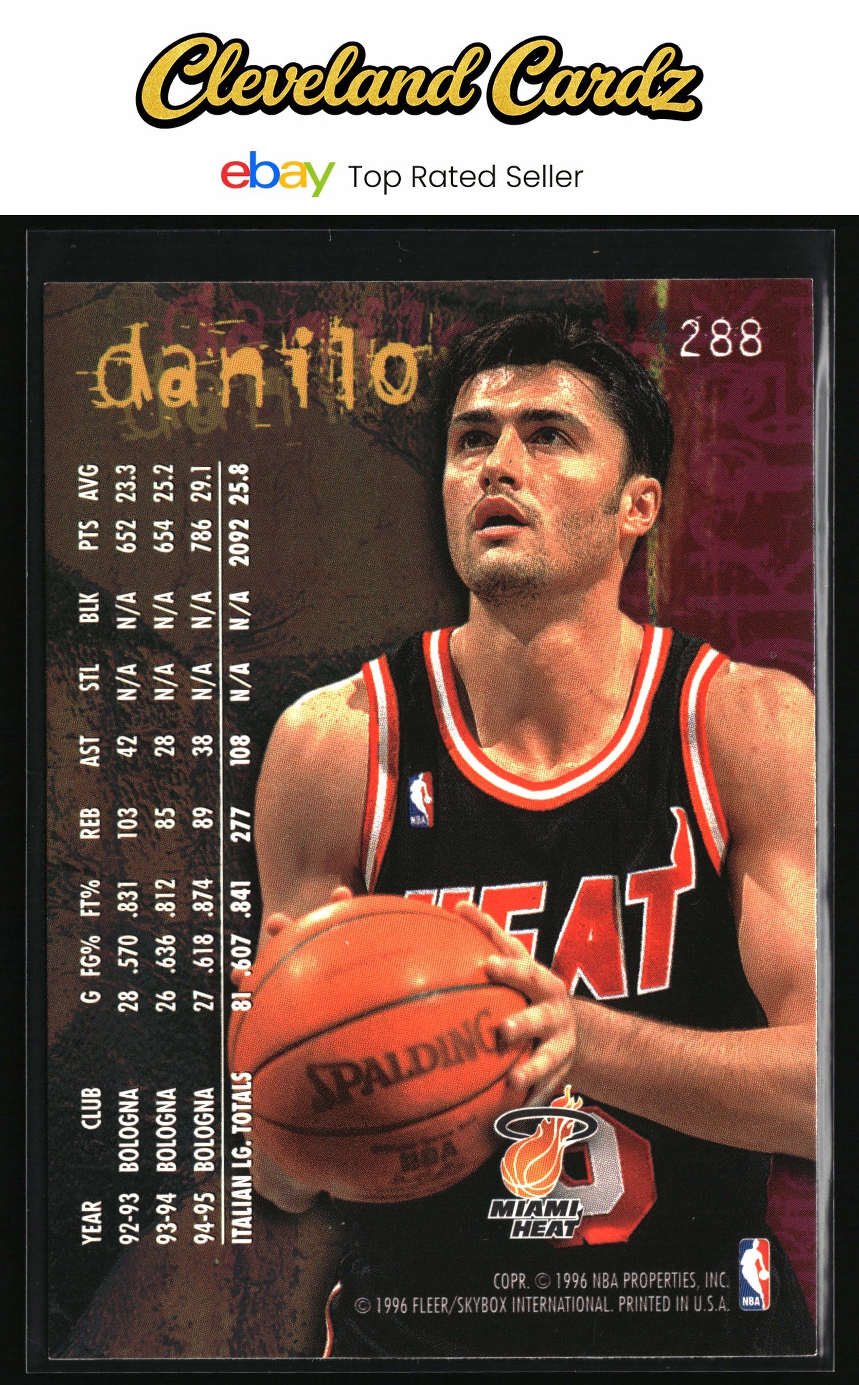 1995-96 Fleer #288 Sasha Danilovic