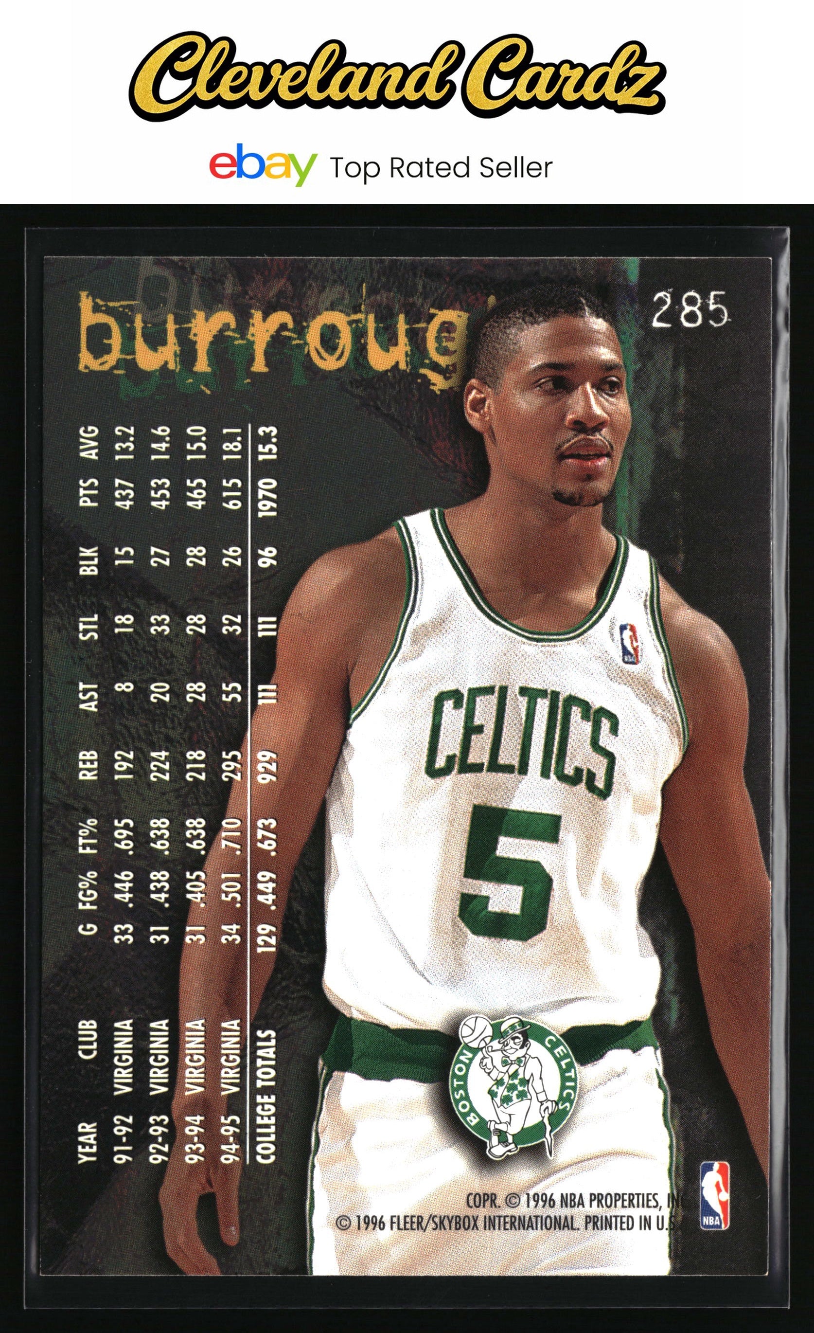1995-96 Fleer #285 Junior Burrough