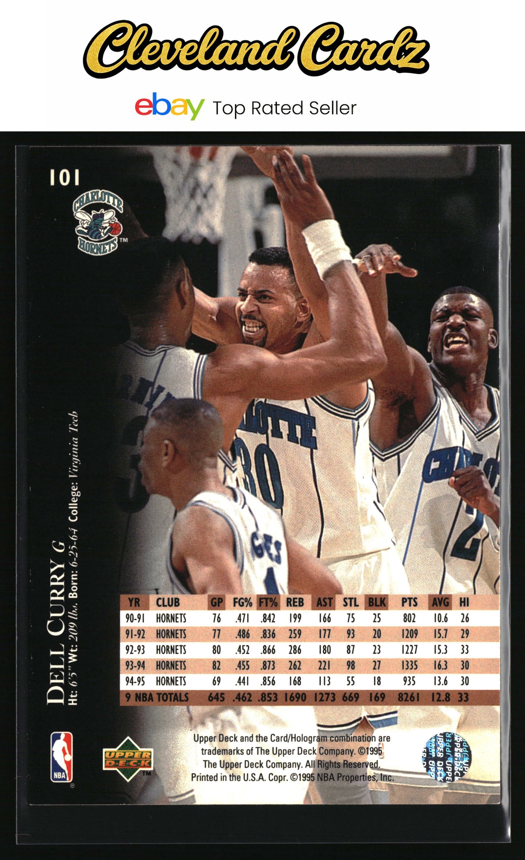 1995-96 Upper Deck #101 Dell Curry