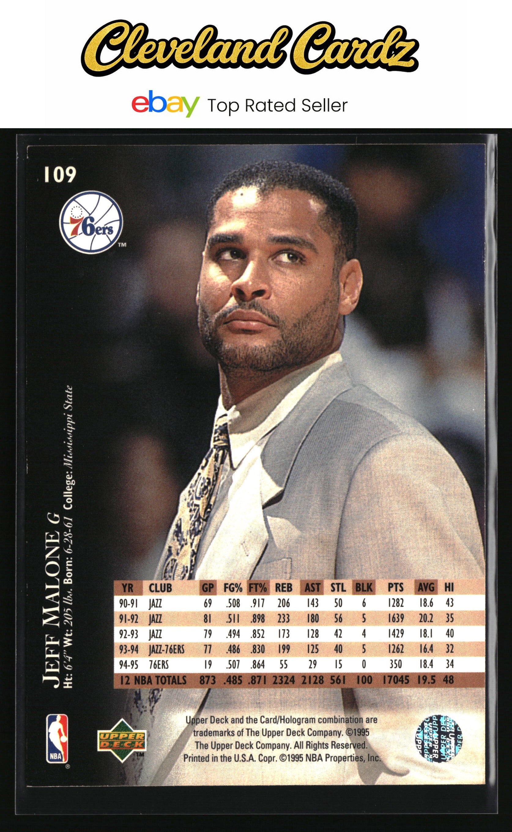 1995-96 Upper Deck #109 Jeff Malone
