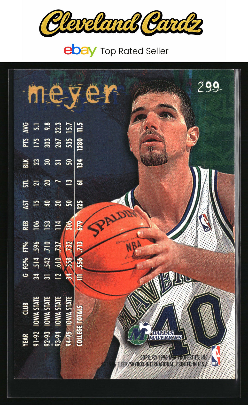 1995-96 Fleer #299 Loren Meyer