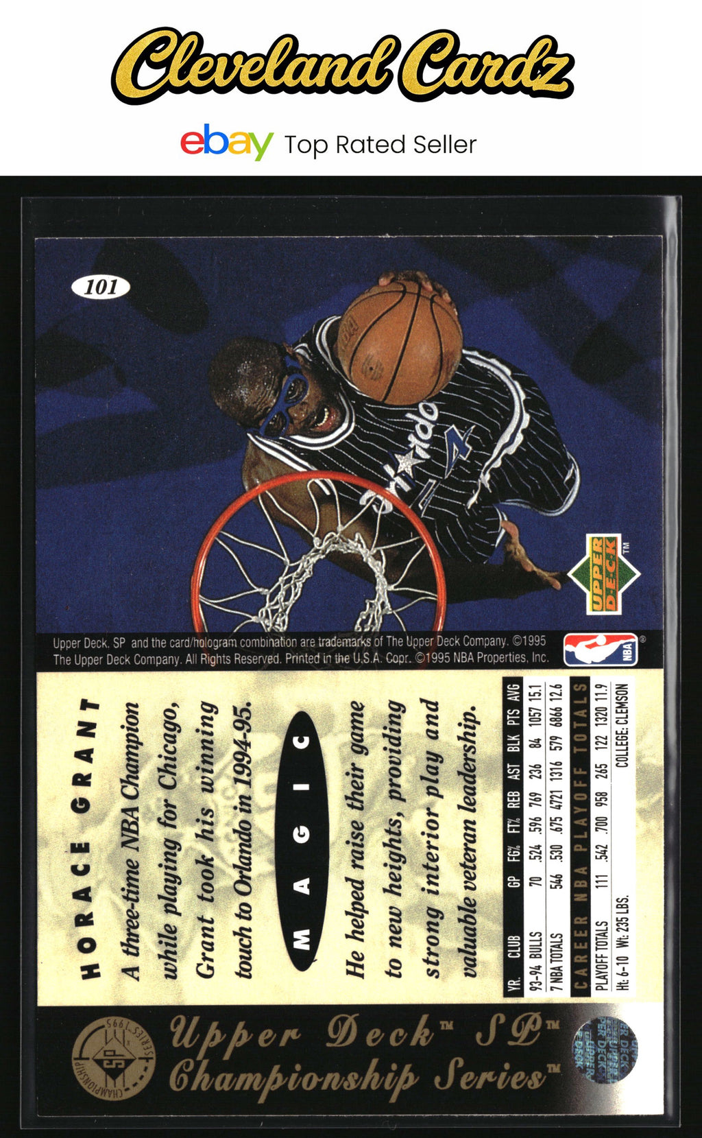 1994-95 SP Championship #101 Horace Grant Die Cuts