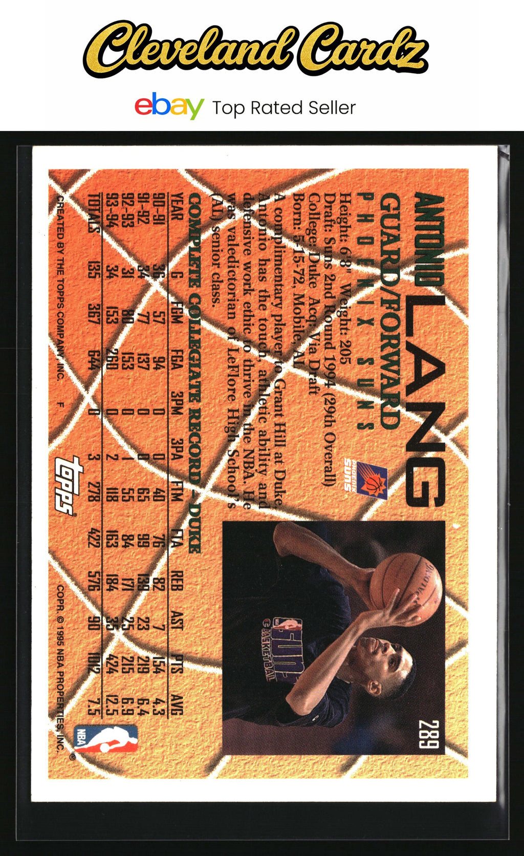 1994-95 Topps #289 Antonio Lang
