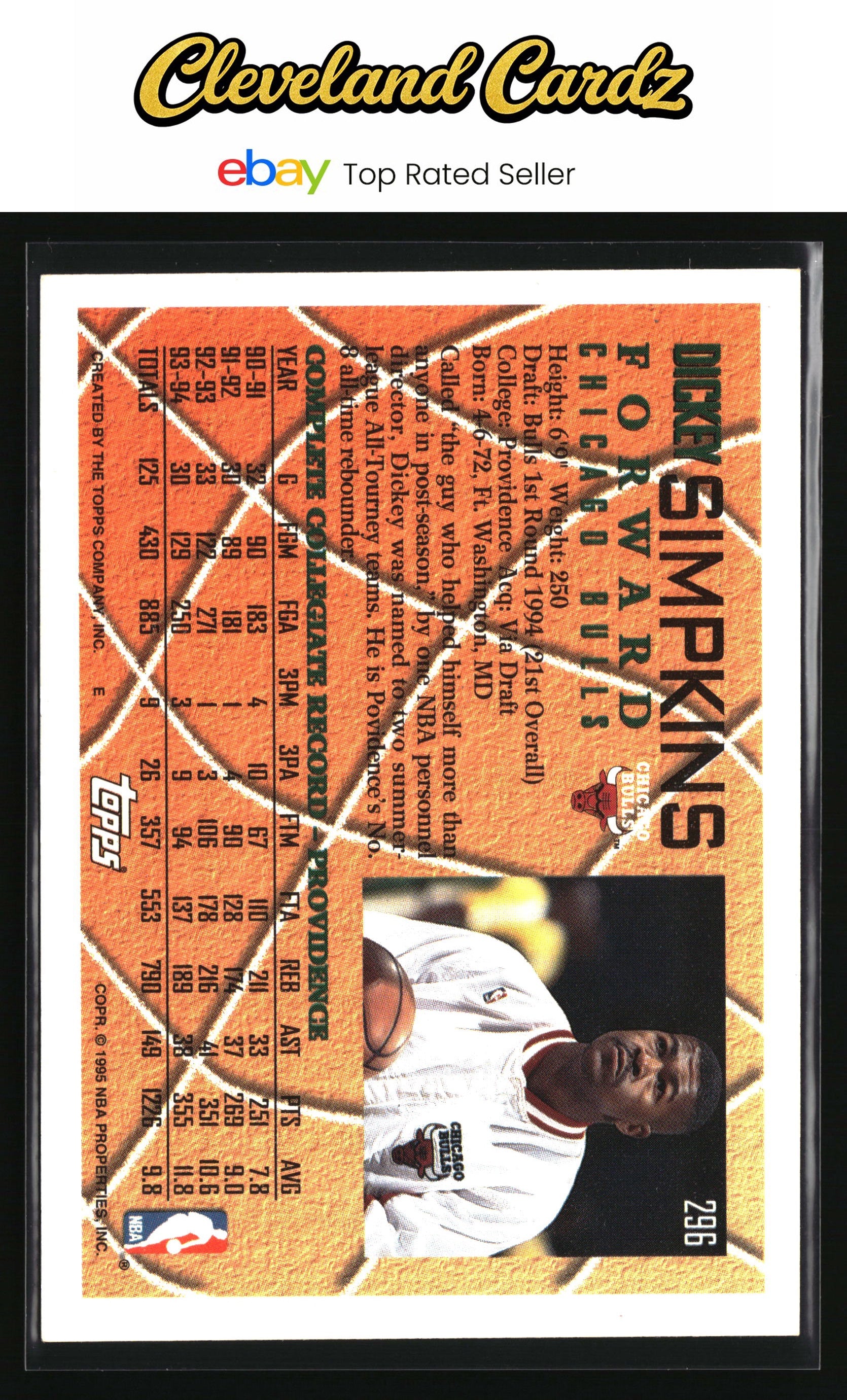 1994-95 Topps #296 Dickey Simpkins