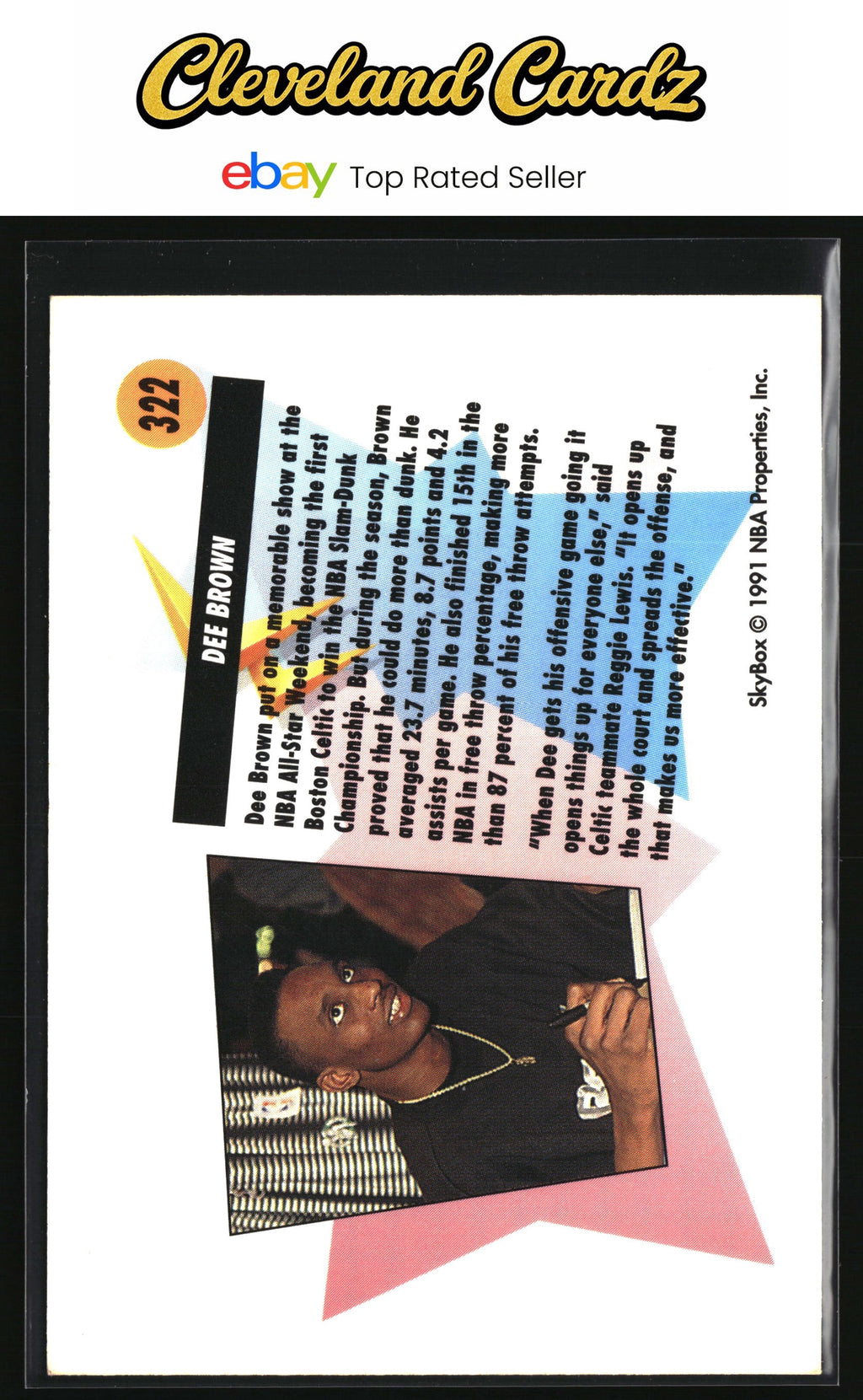 1991-92 SkyBox #322 Dee Brown