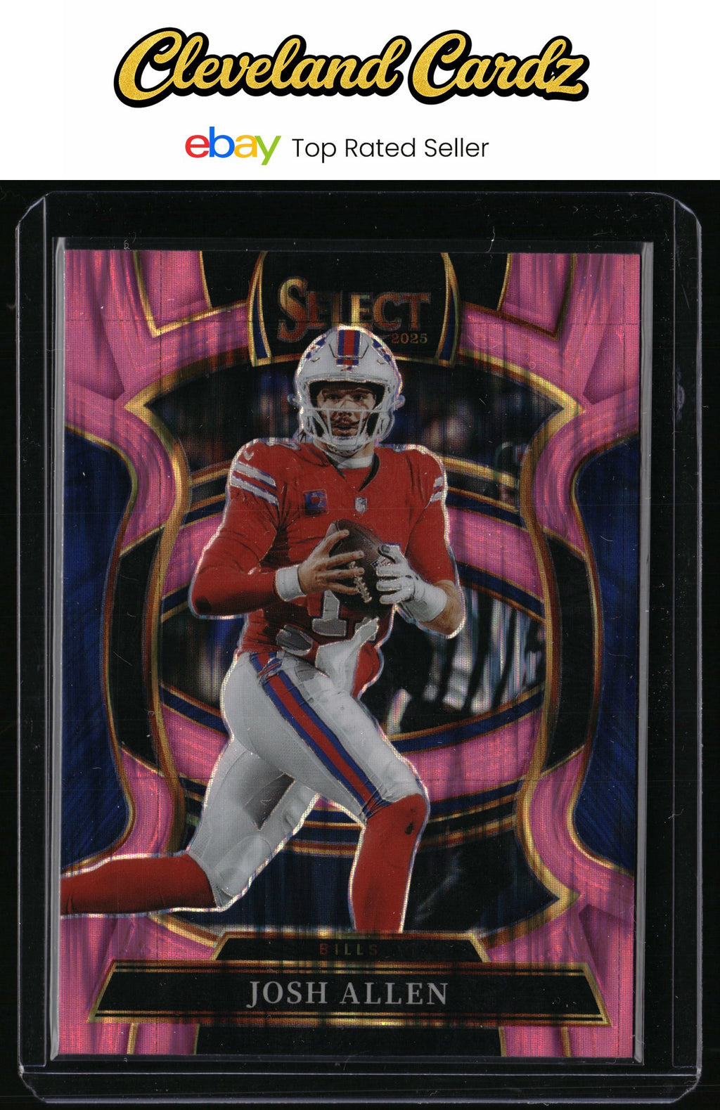 2025 Panini Select #86 Josh Allen Pink Prizm Shock