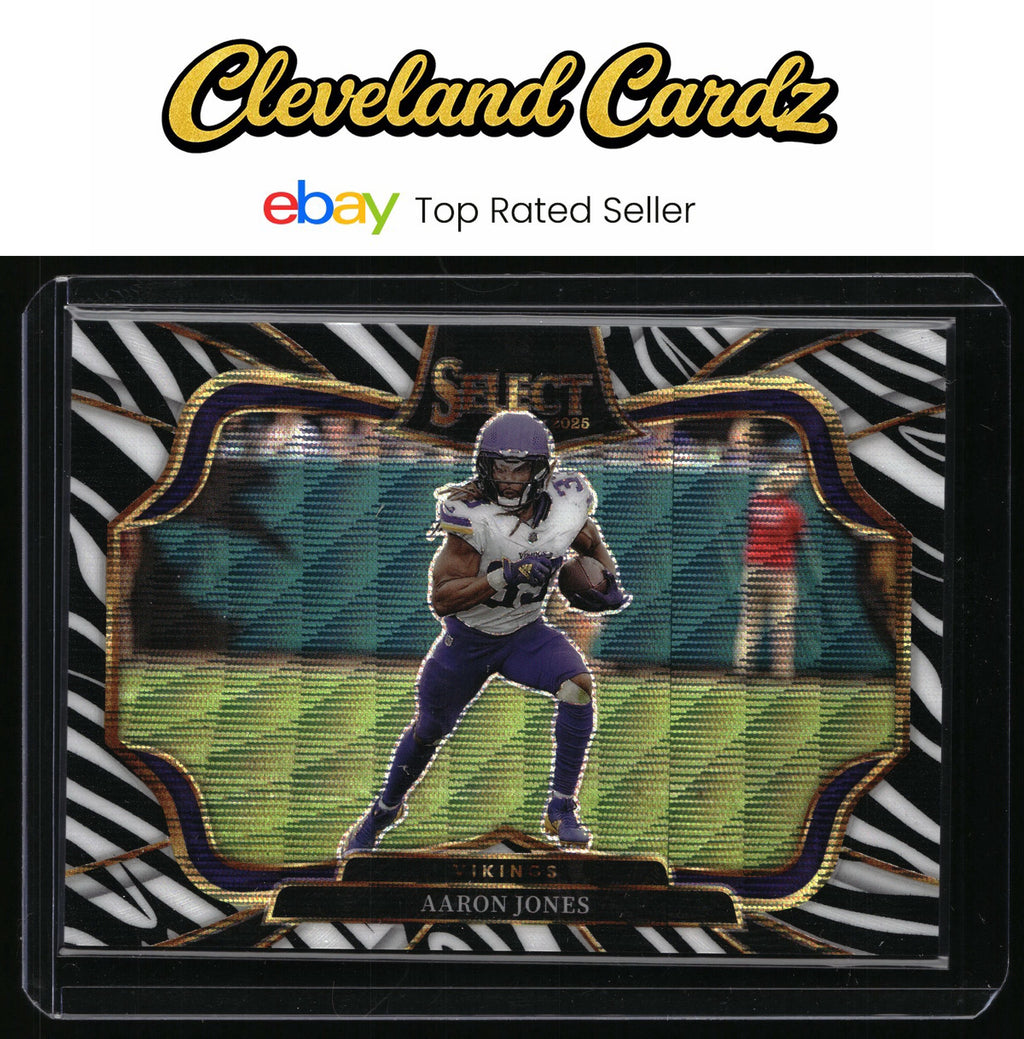 2025 Panini Select #463 Aaron Jones Zebra Prizm