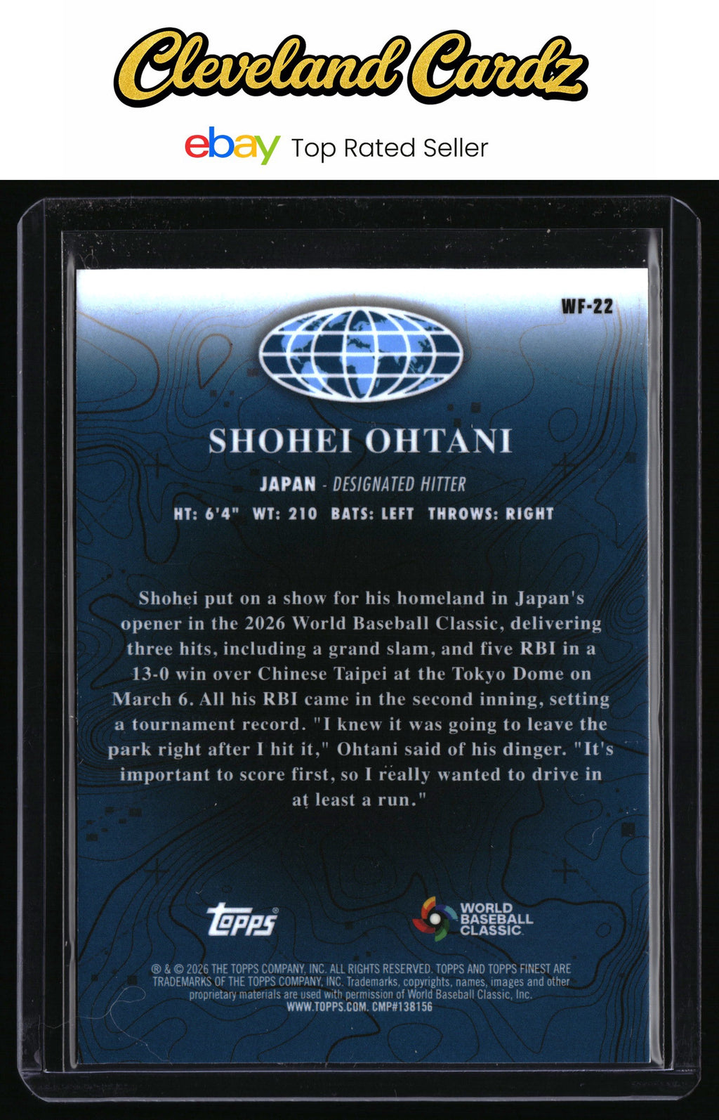 2026 Finest #WF-22 Shohei Ohtani World's Finest
