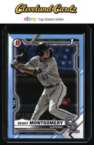 2021 Bowman Draft #BD-84 Benny Montgomery Sky Blue #/499