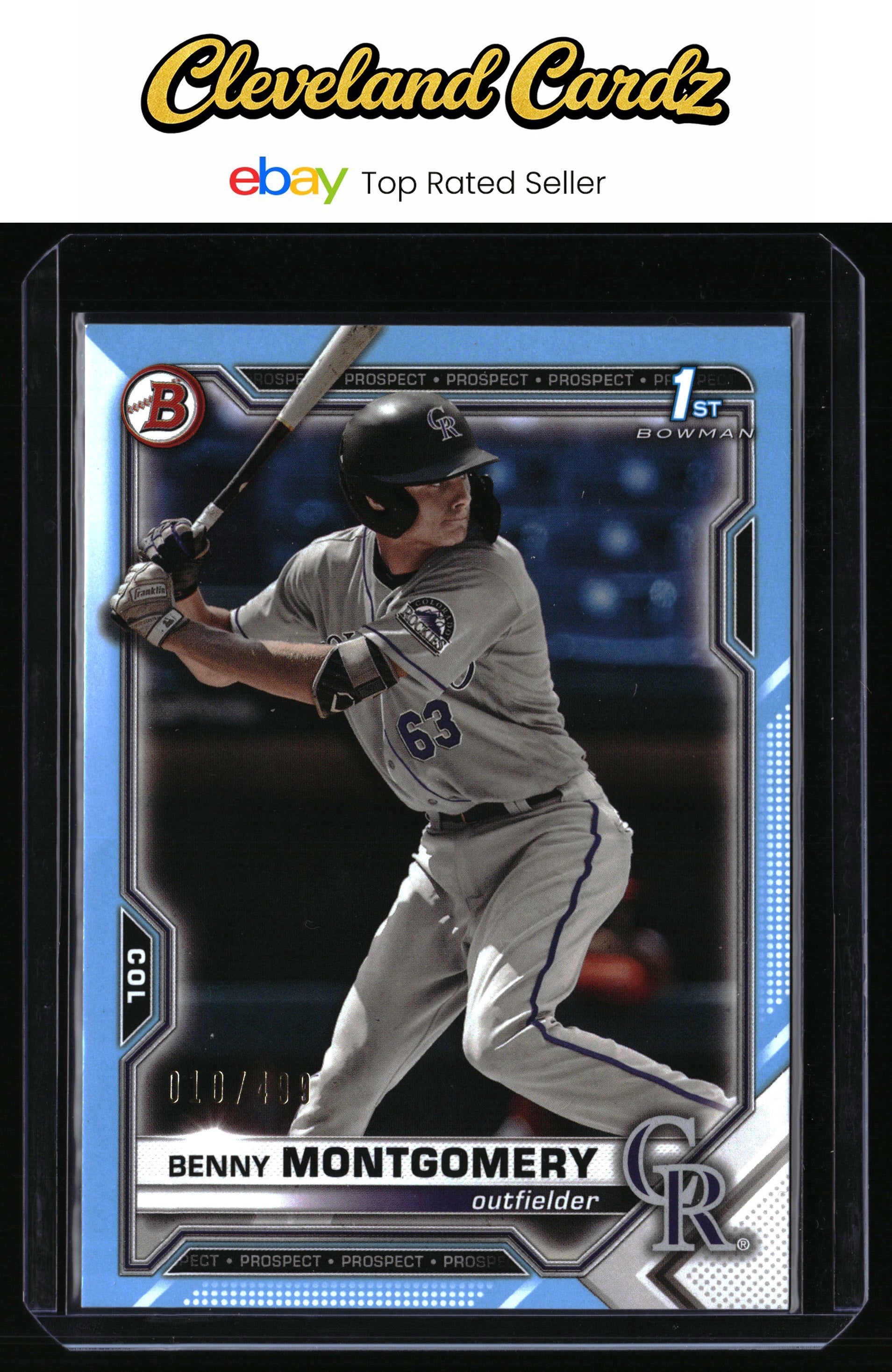 2021 Bowman Draft #BD-84 Benny Montgomery Sky Blue #/499