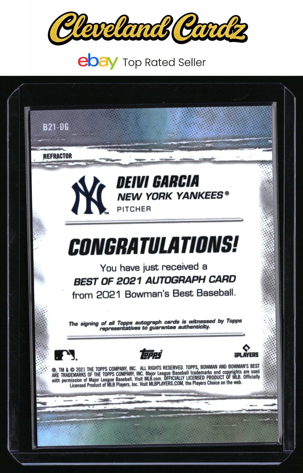 2021 Bowman's Best #B21-DG Deivi Garcia Best of 2021 Autographs Refractor