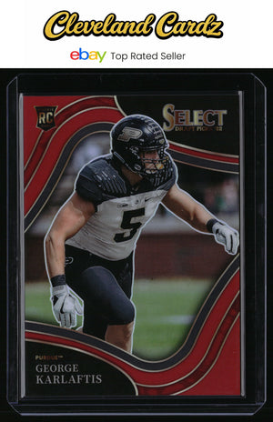 2022 Panini Select Draft Picks #123 George Karlaftis Red Prizm #/149