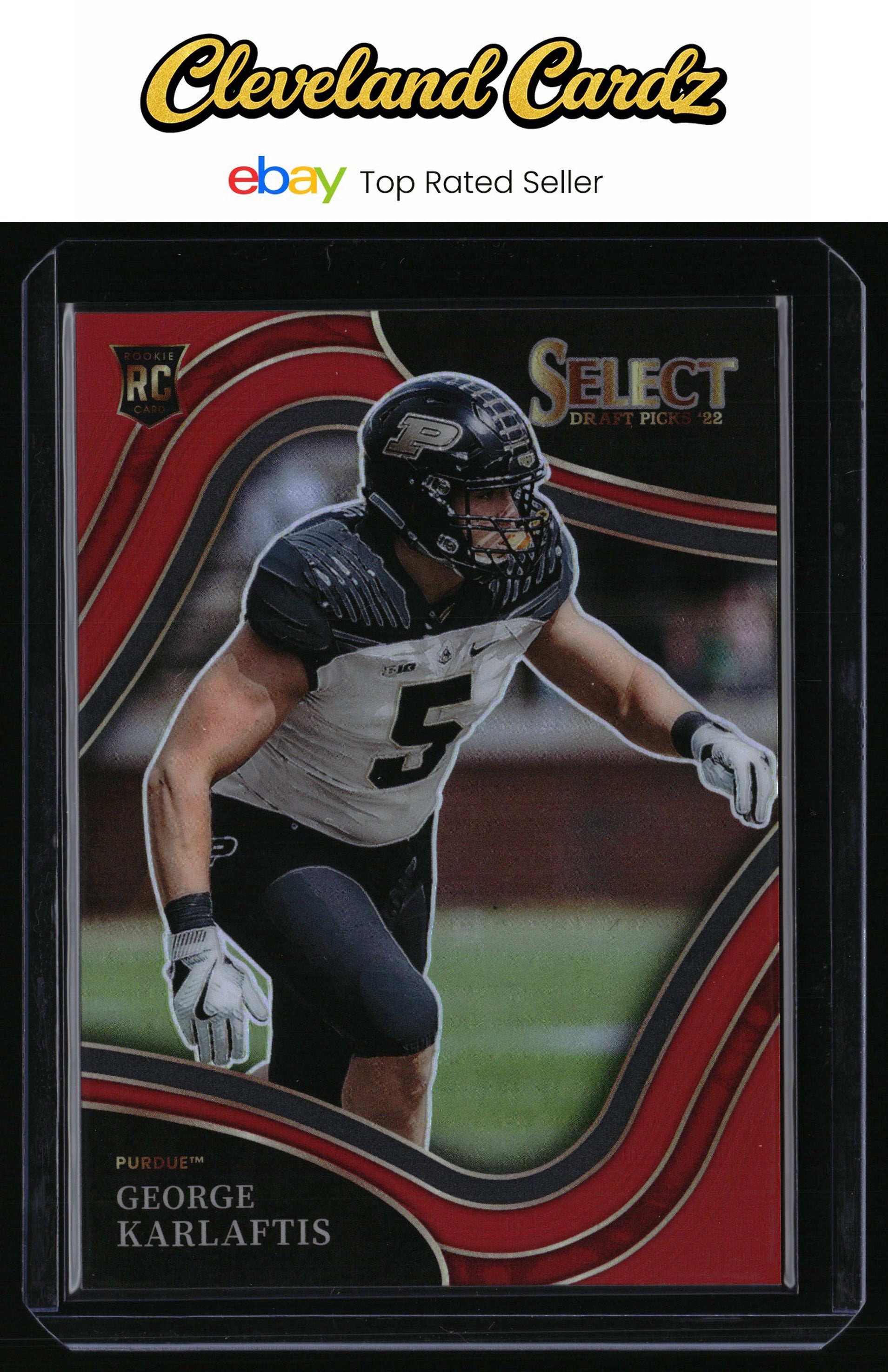2022 Panini Select Draft Picks #123 George Karlaftis Red Prizm #/149
