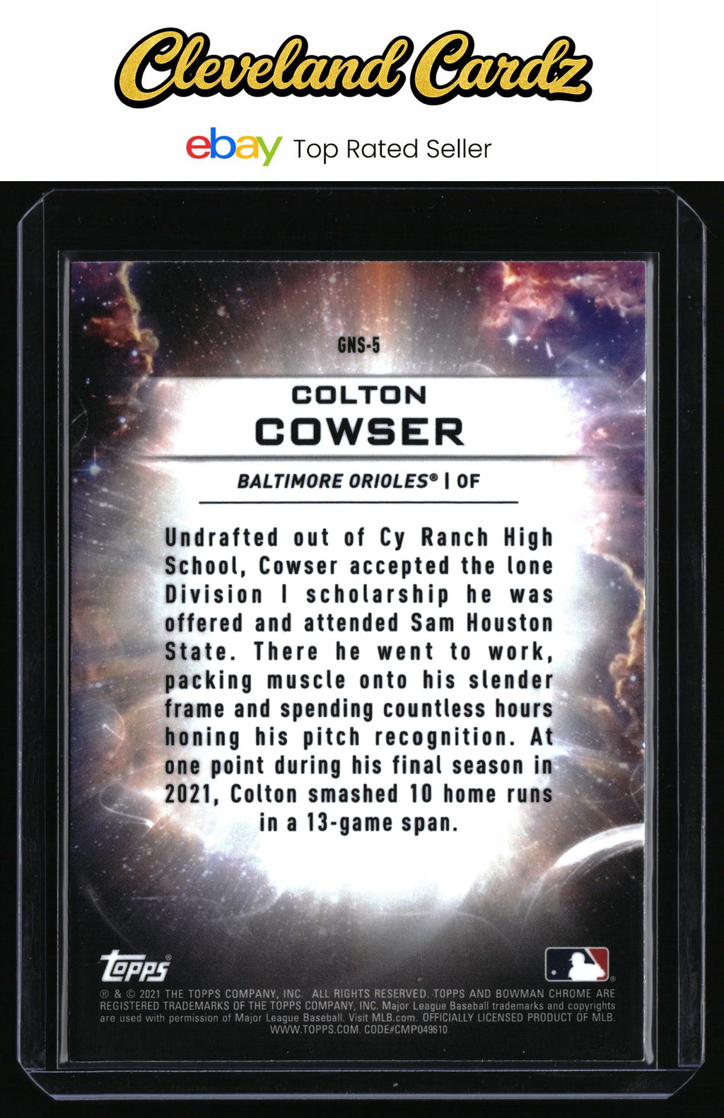 2021 Bowman Draft #GNS-5 Colton Cowser Genesis