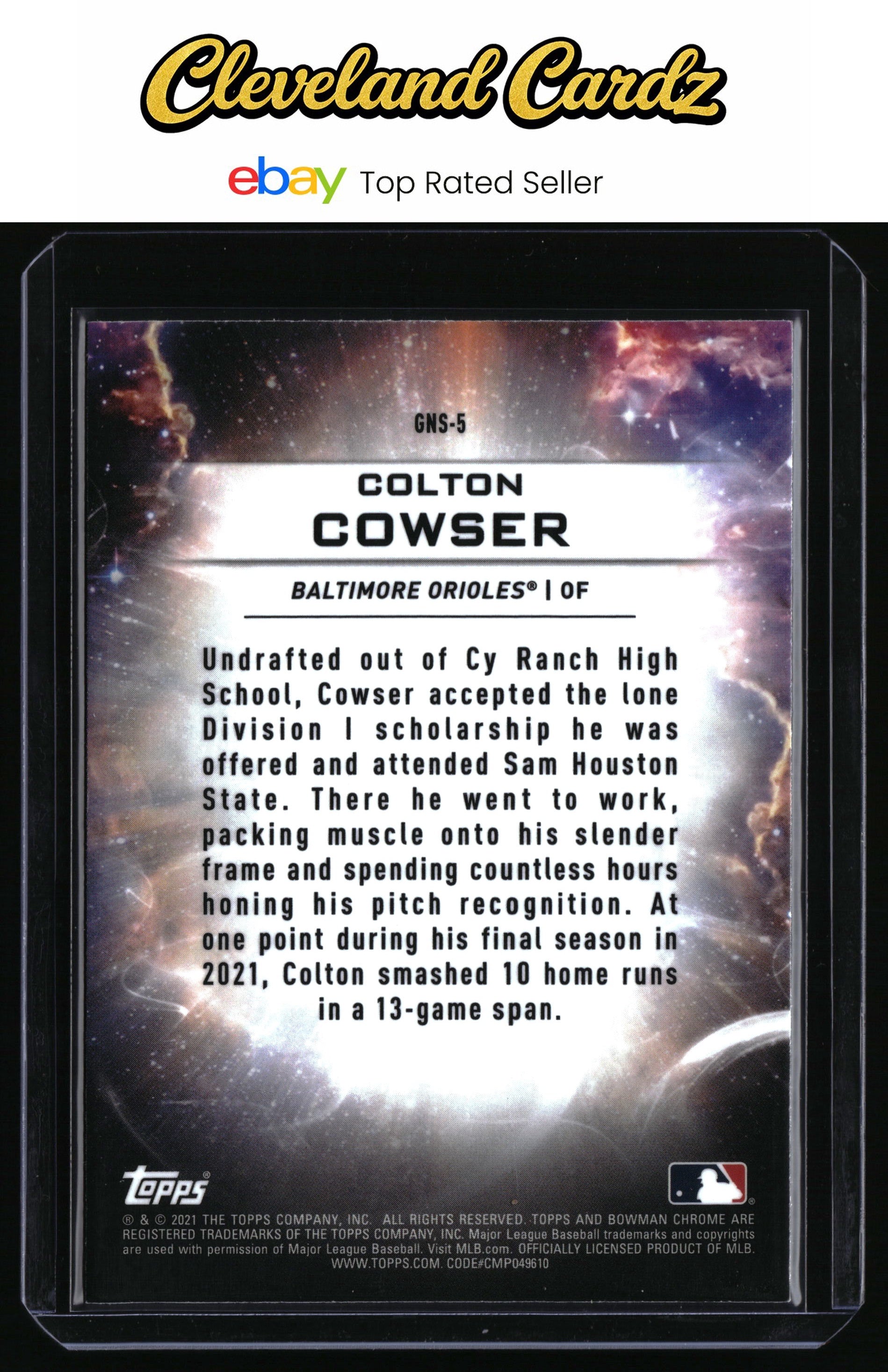 2021 Bowman Draft #GNS-5 Colton Cowser Genesis