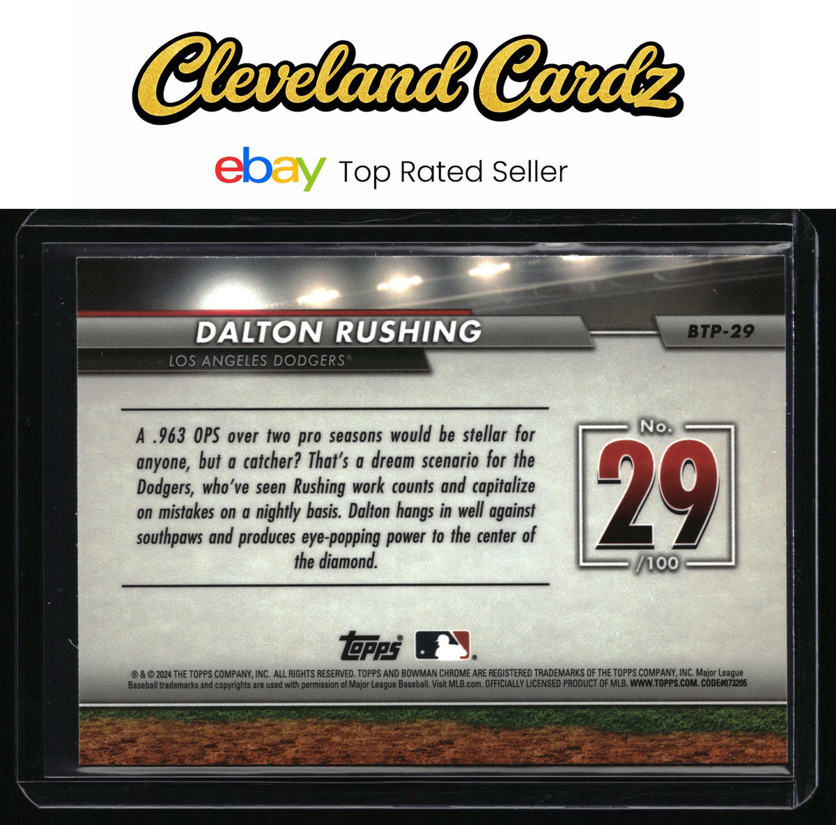 2024 Bowman #BTP-29 Dalton Rushing Bowman Scouts' Top 100