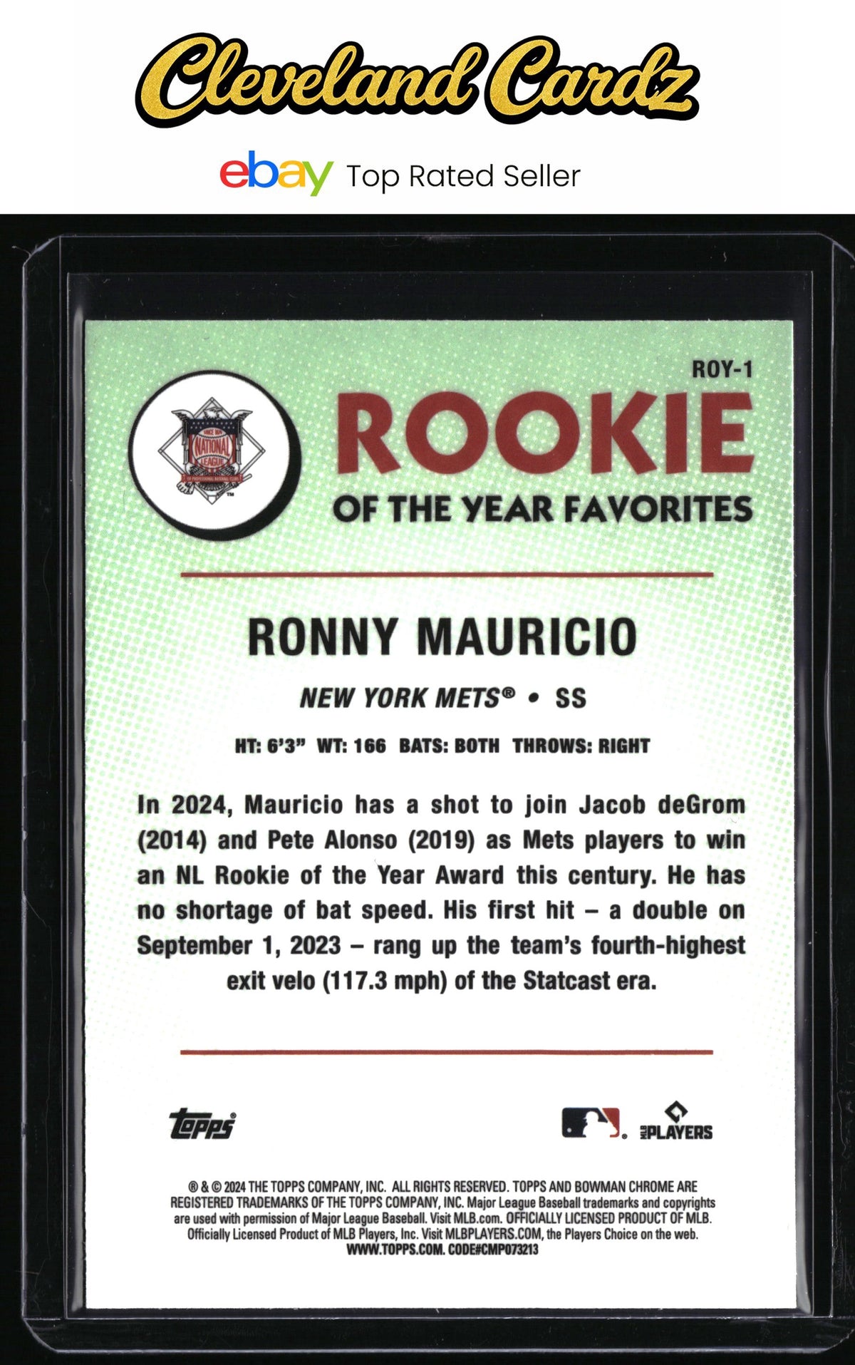 2024 Bowman #ROY-1 Ronny Mauricio Rookie of the Year Favorites