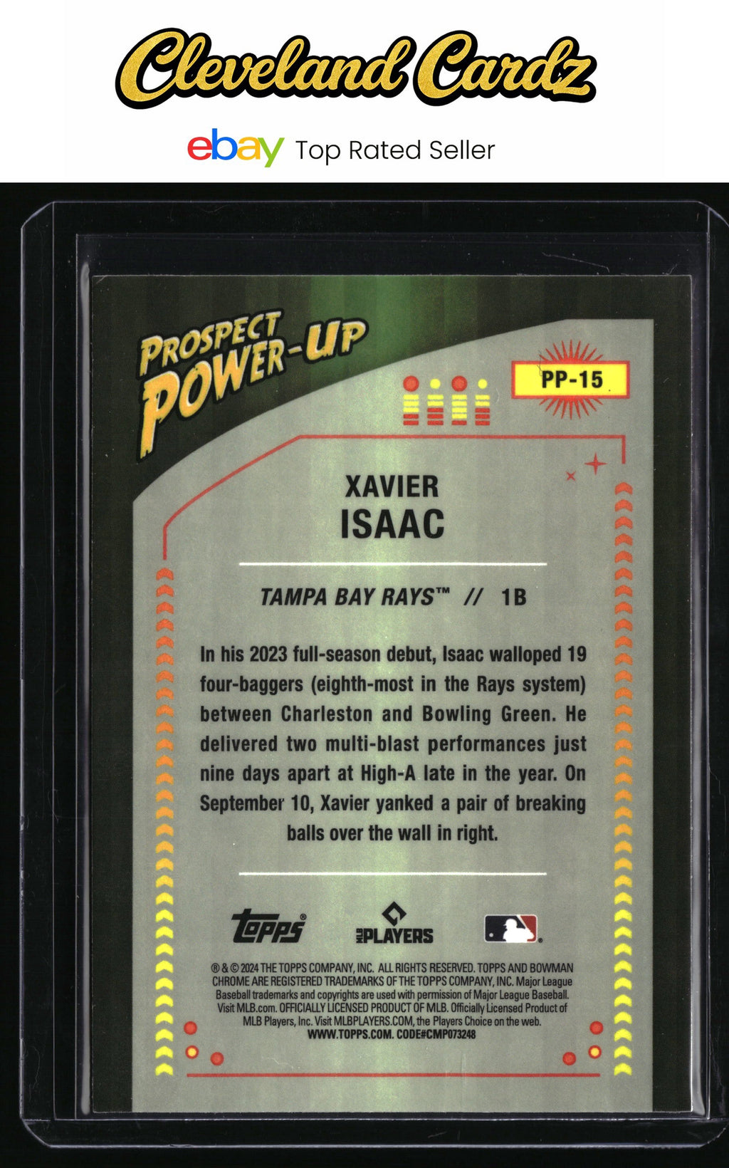 2024 Bowman #PP-15 Xavier Isaac Prospect Power-Up
