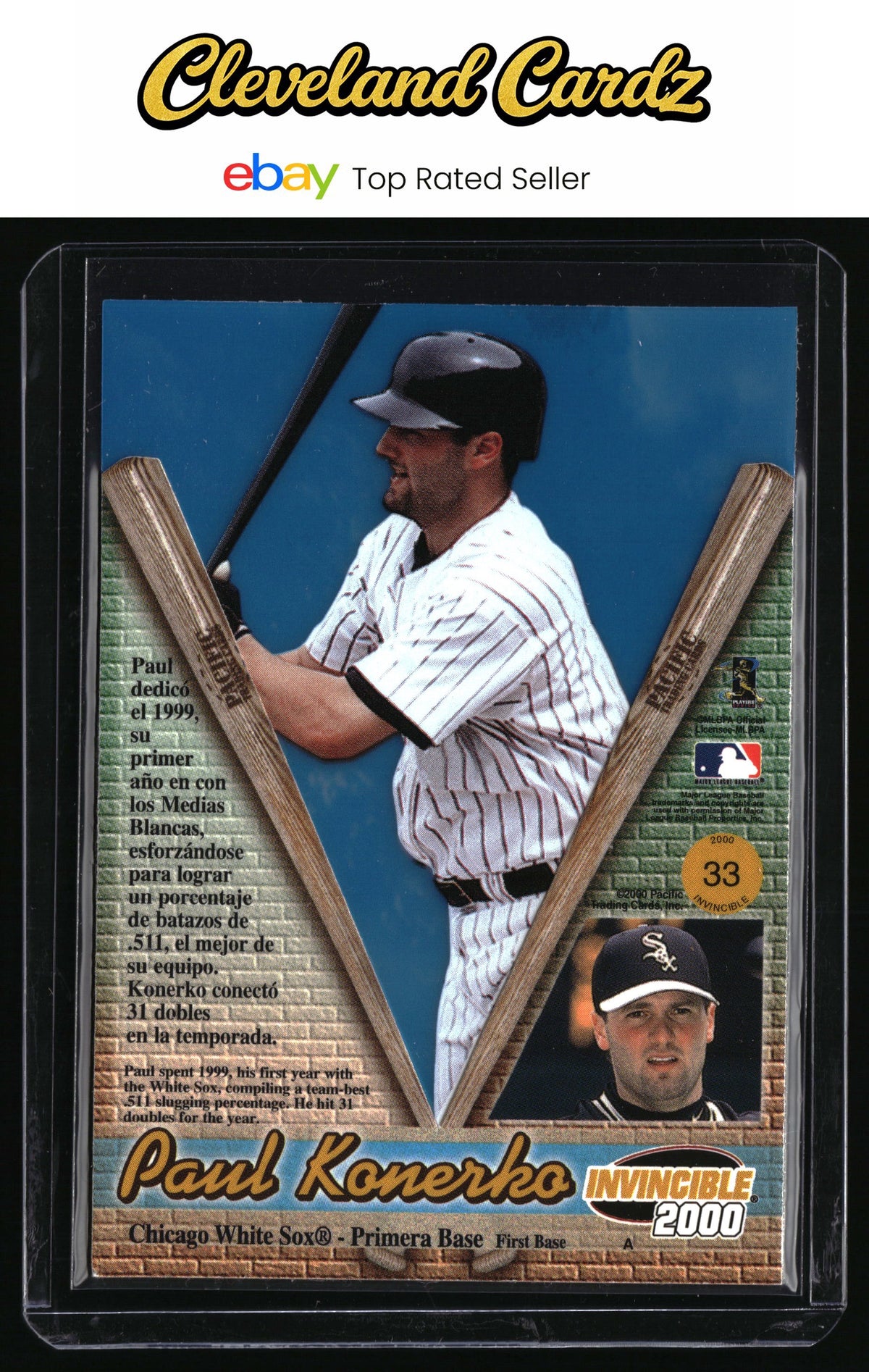2000 Pacific Invincible #33 Paul Konerko