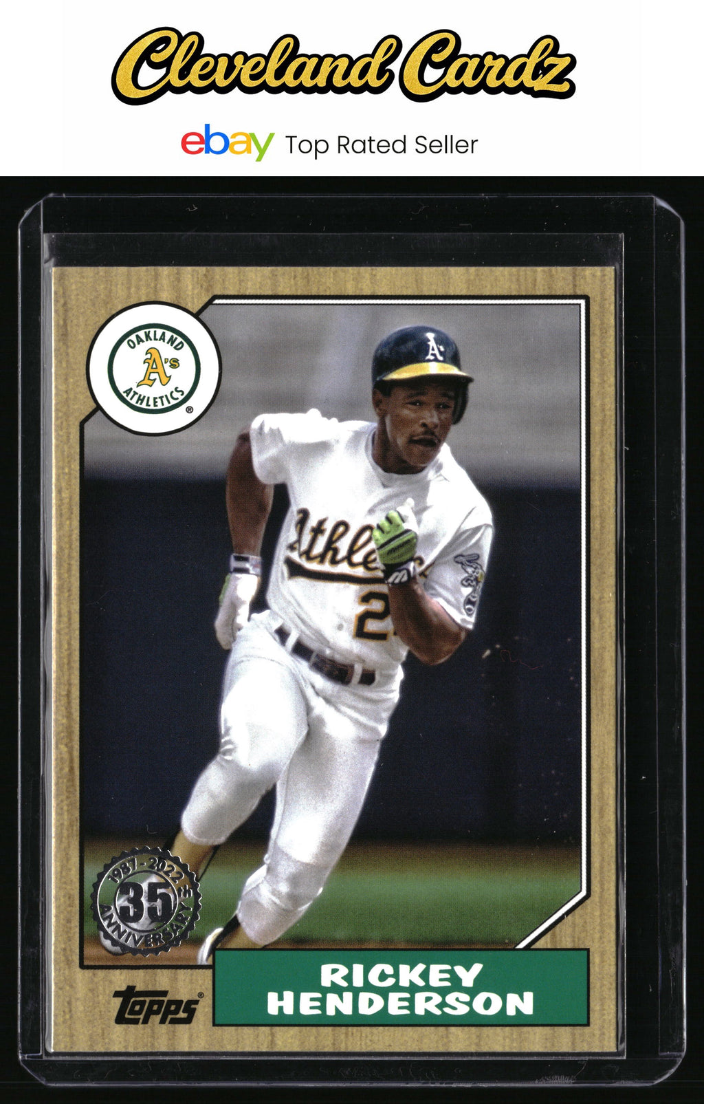 2022 Topps #T87-84 Rickey Henderson 1987 Topps Baseball 35th Anniversary