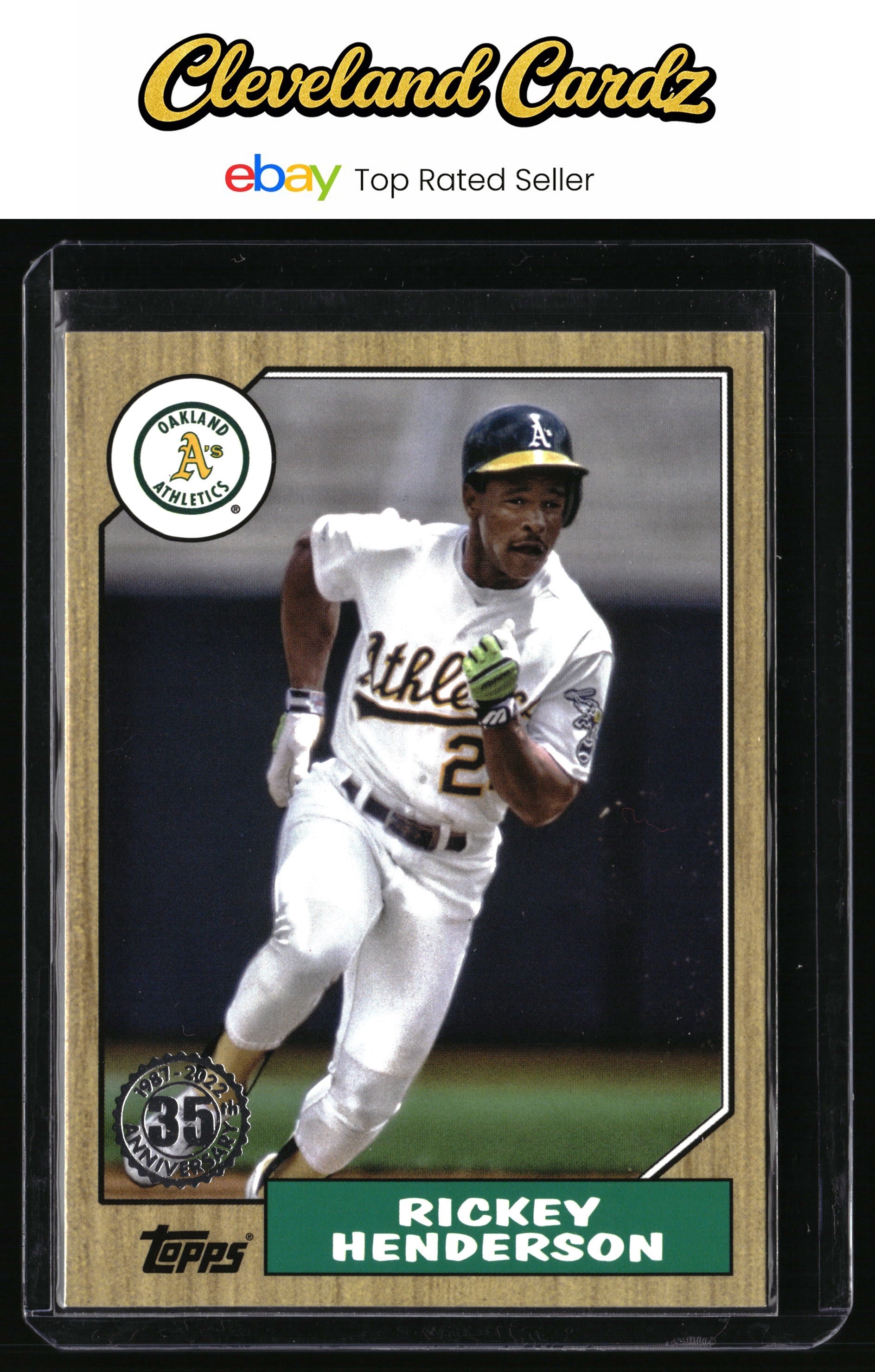 2022 Topps #T87-84 Rickey Henderson 1987 Topps Baseball 35th Anniversary