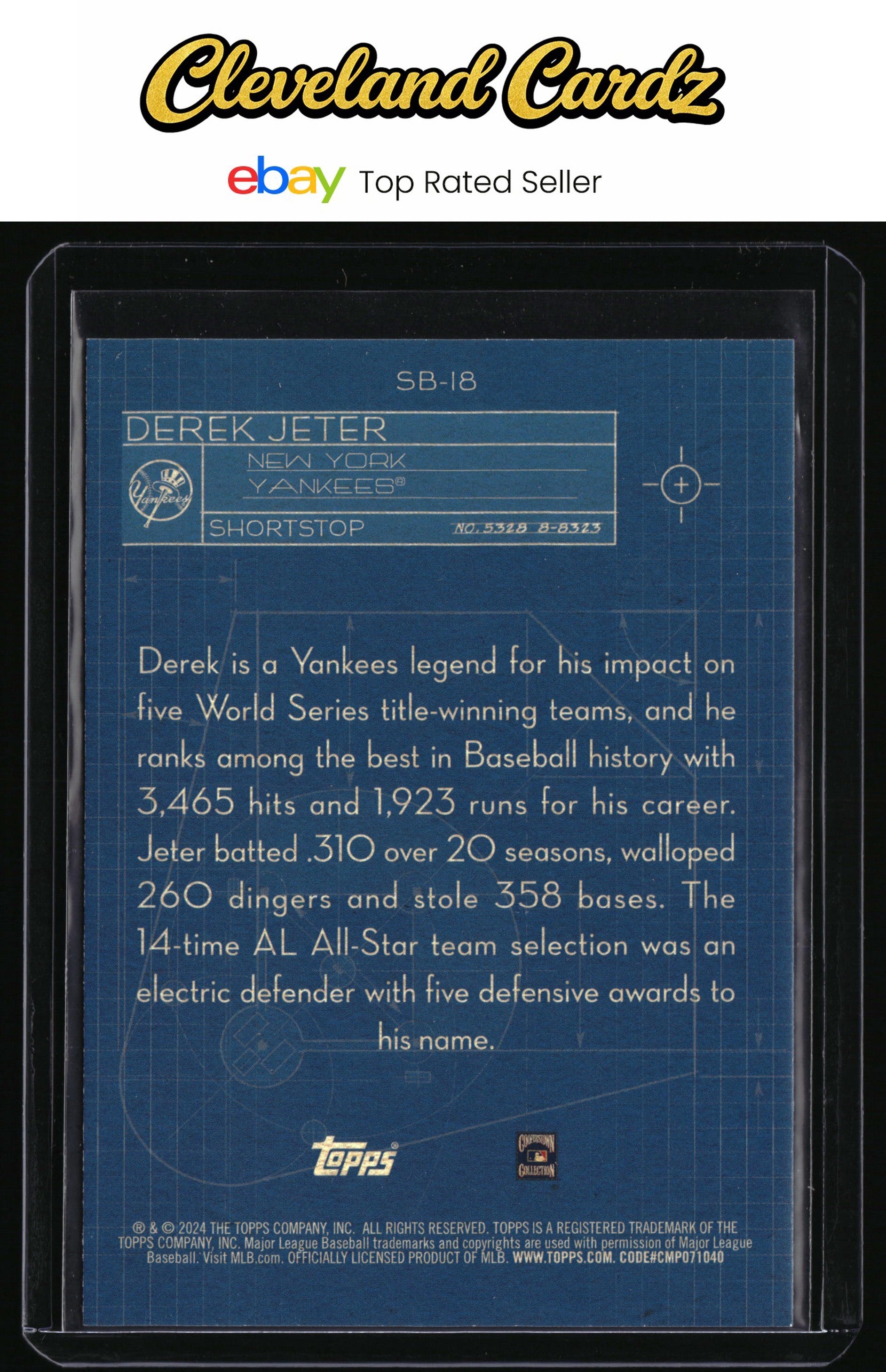 2024 Topps #SB-18 Derek Jeter Superstar Blueprint Blue
