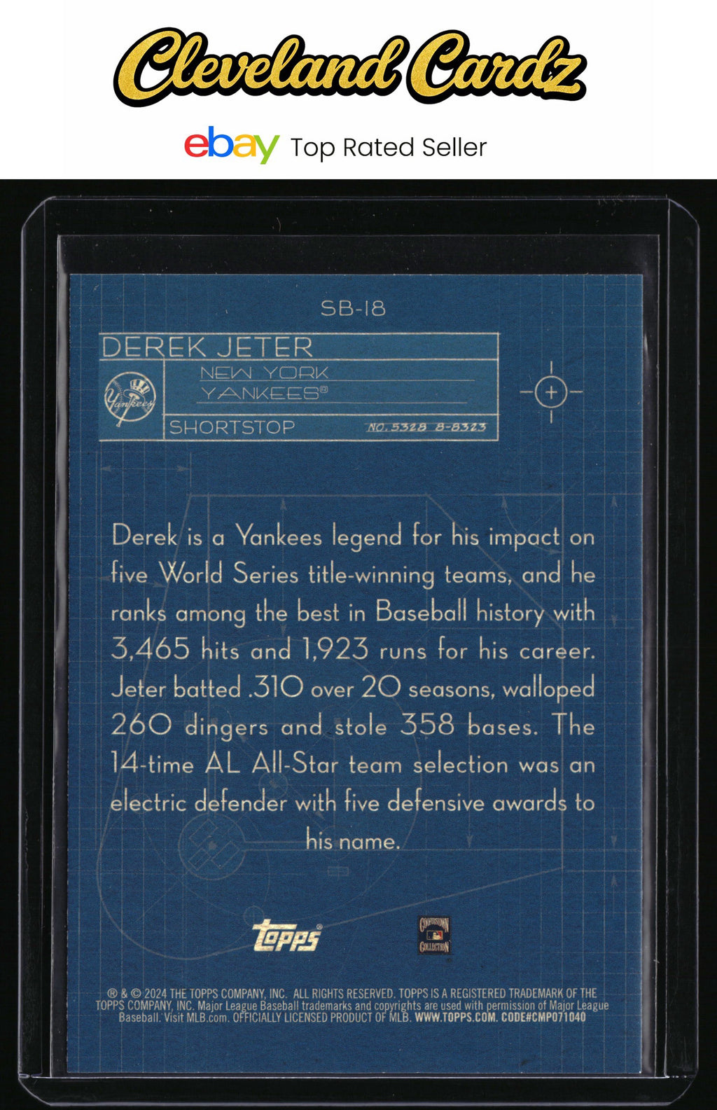 2024 Topps #SB-18 Derek Jeter Superstar Blueprint Blue