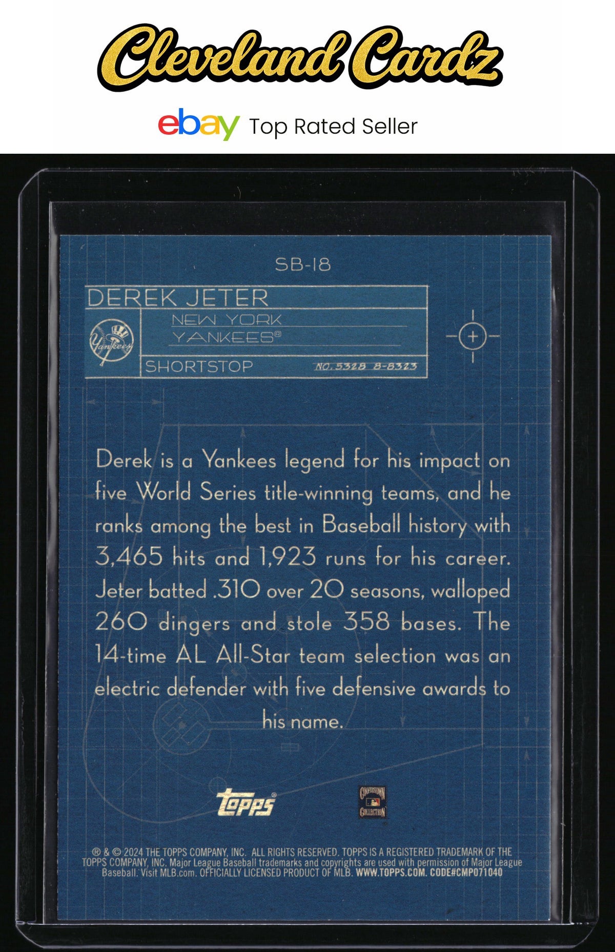 2024 Topps #SB-18 Derek Jeter Superstar Blueprint Blue
