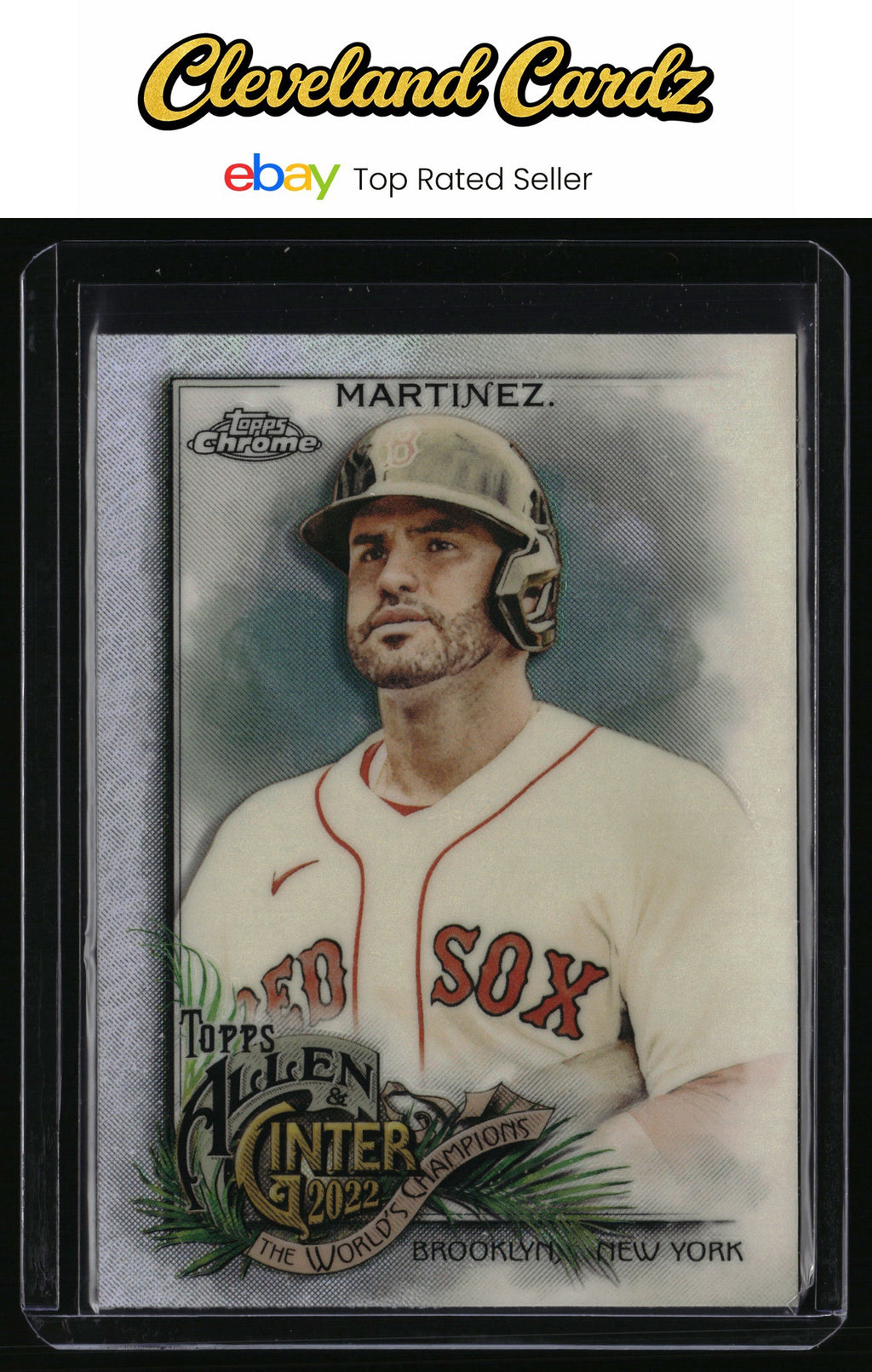 2022 Topps Allen & Ginter Chrome #166 J.D. Martinez Refractor