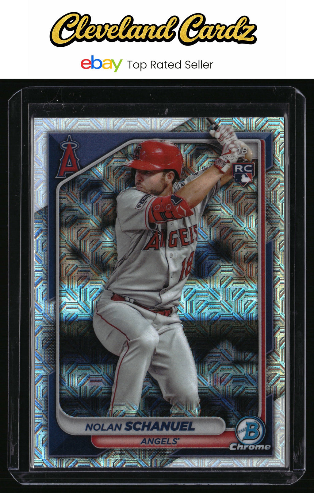 2024 Bowman #81 Nolan Schanuel Chrome Mojo Refractors