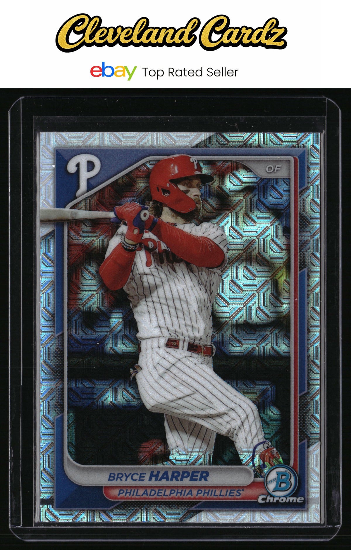 2024 Bowman #37 Bryce Harper Chrome Mojo Refractors