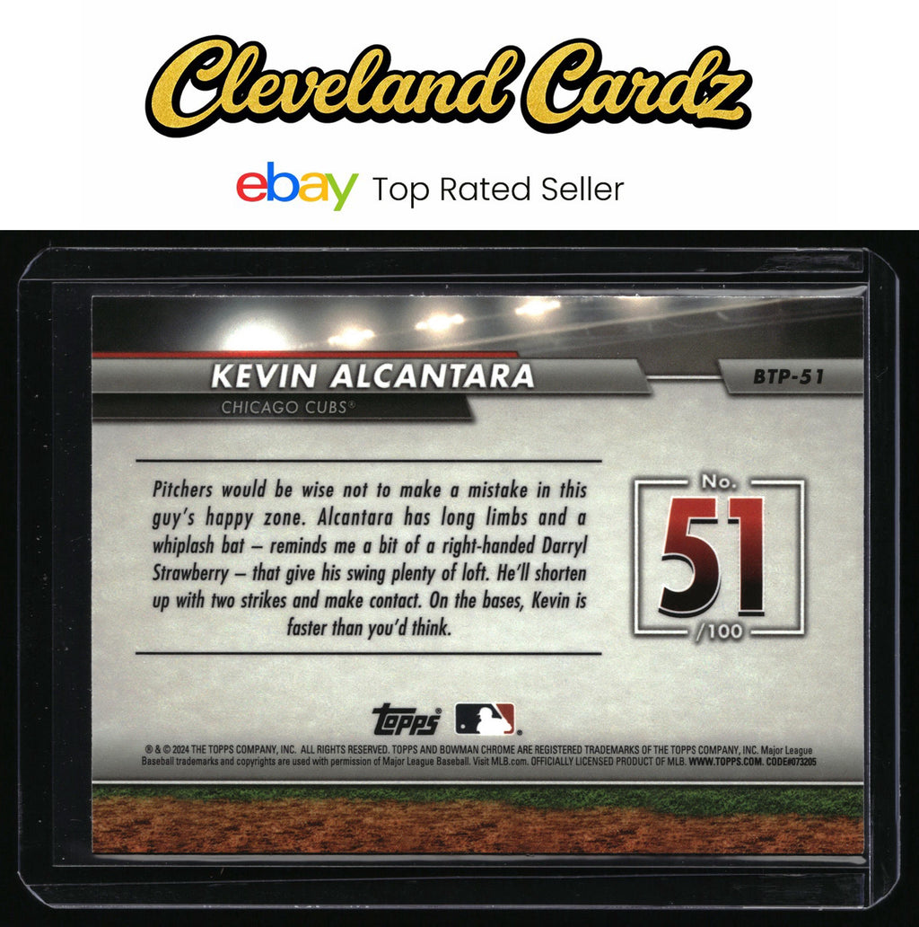 2024 Bowman #BTP-51 Kevin Alcantara Bowman Scouts' Top 100