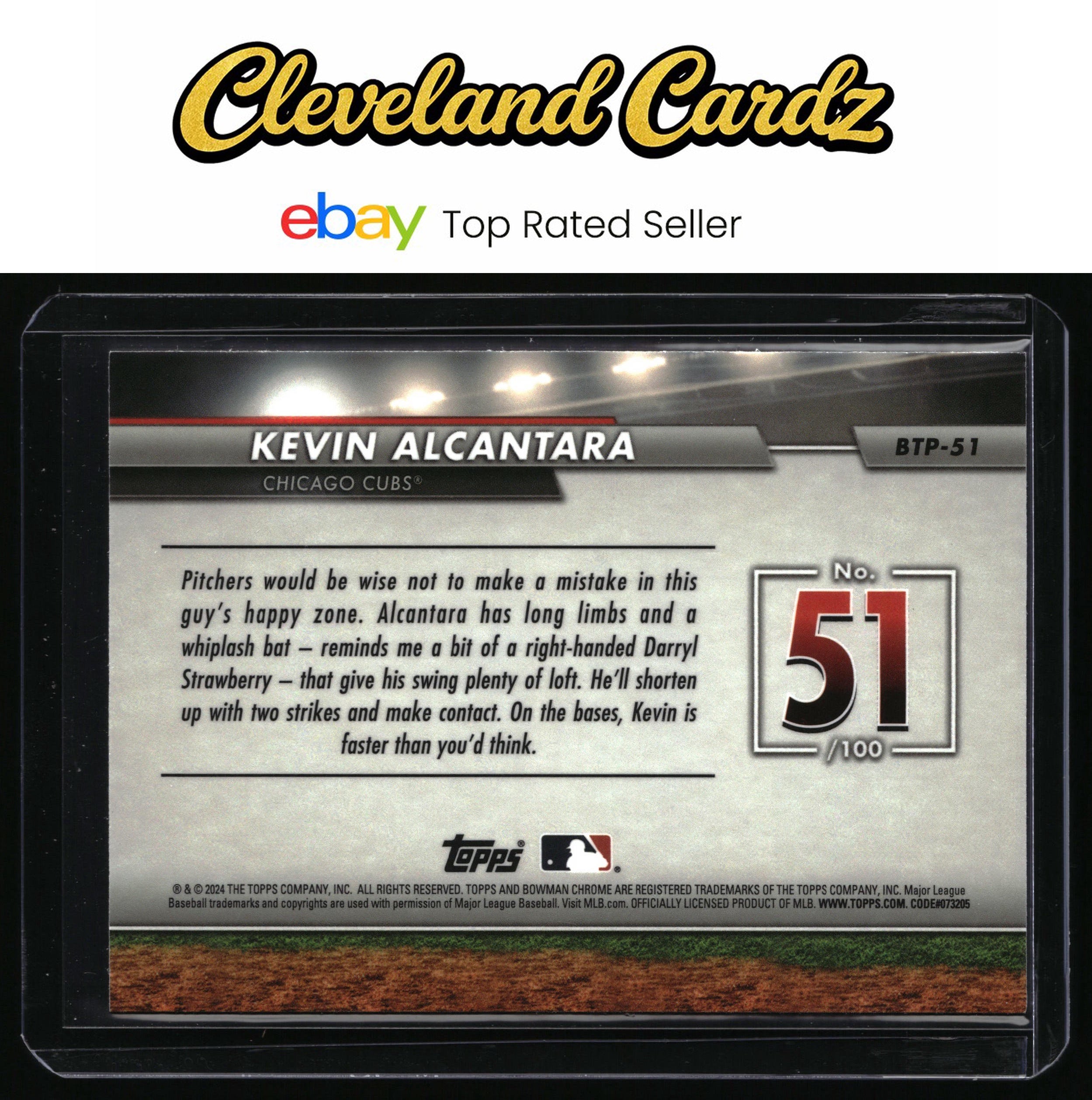 2024 Bowman #BTP-51 Kevin Alcantara Bowman Scouts' Top 100