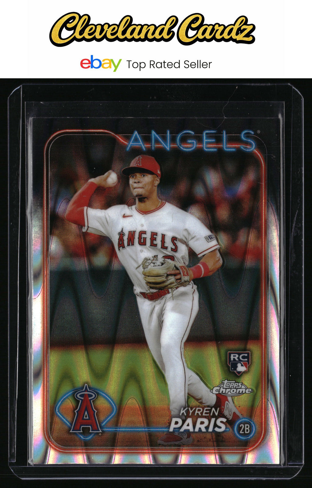2024 Topps Chrome #151 Kyren Paris Raywave Refractors