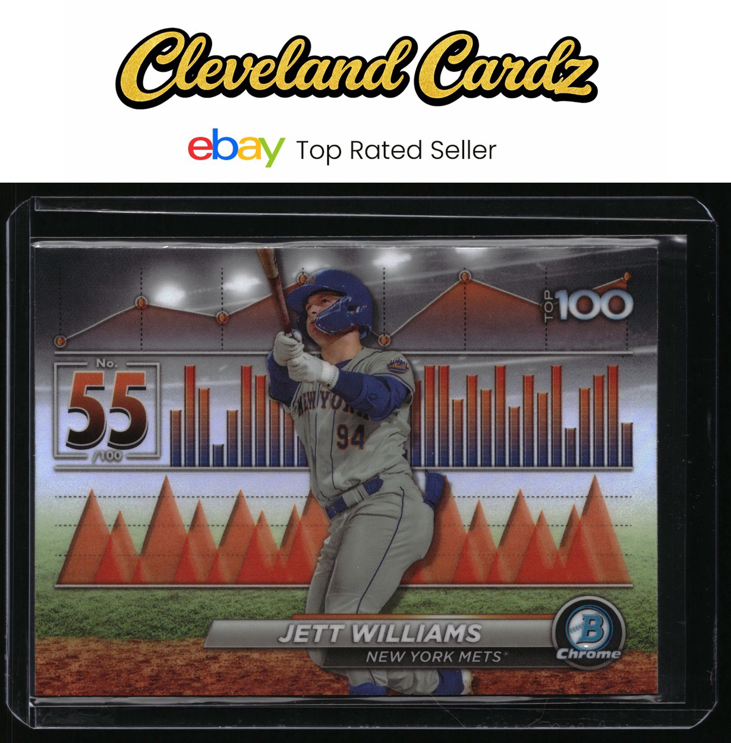 2024 Bowman #BTP-55 Jett Williams Bowman Scouts' Top 100