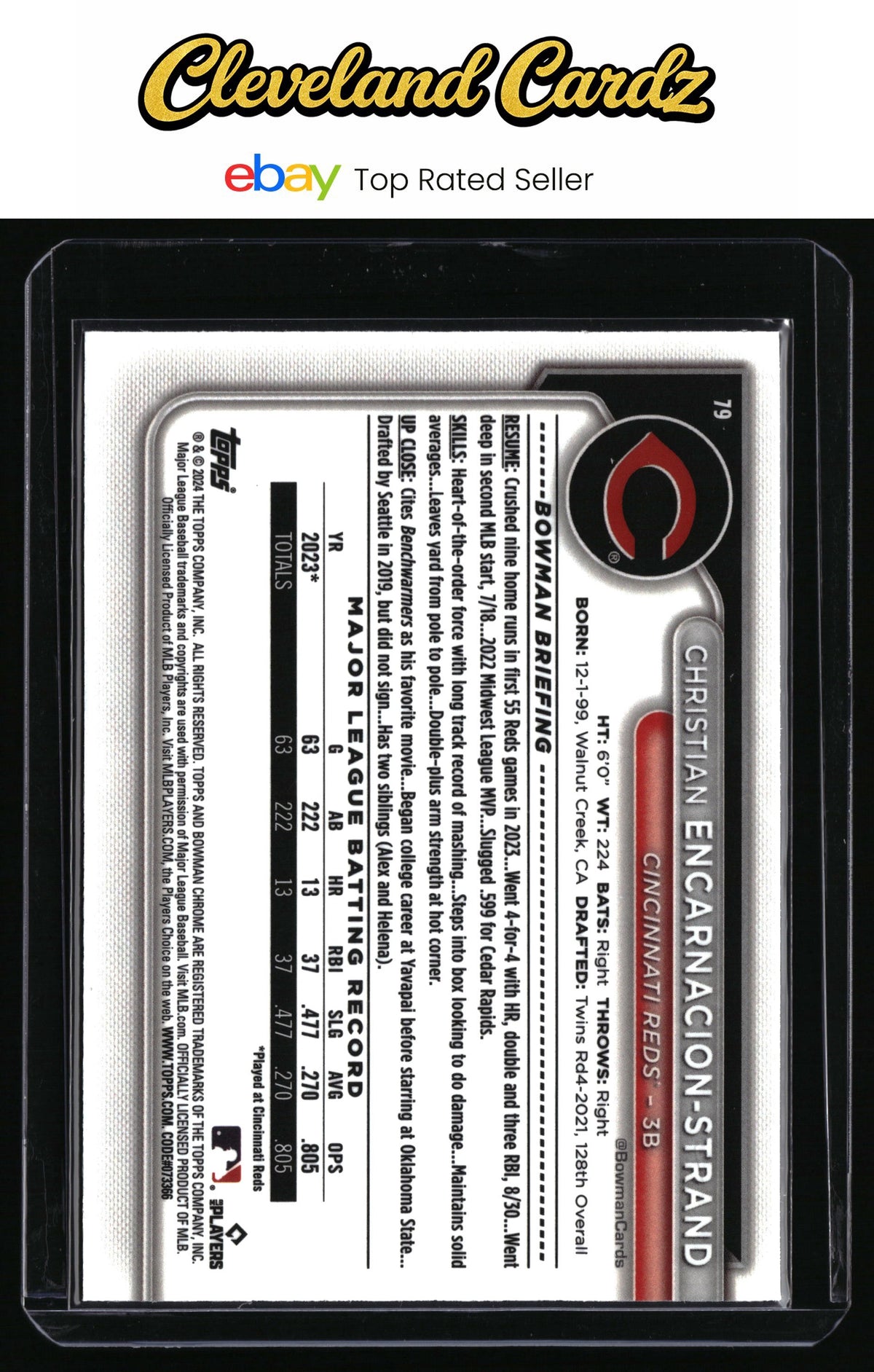 2024 Bowman #79 Christian Encarnacion-Strand Chrome Mojo Refractors
