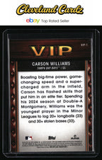2025 Bowman #VIP-1 Carson Williams Very Important Prospects