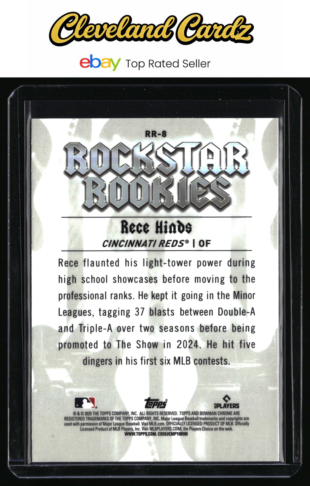 2025 Bowman #RR-8 Rece Hinds Rockstar Rookies