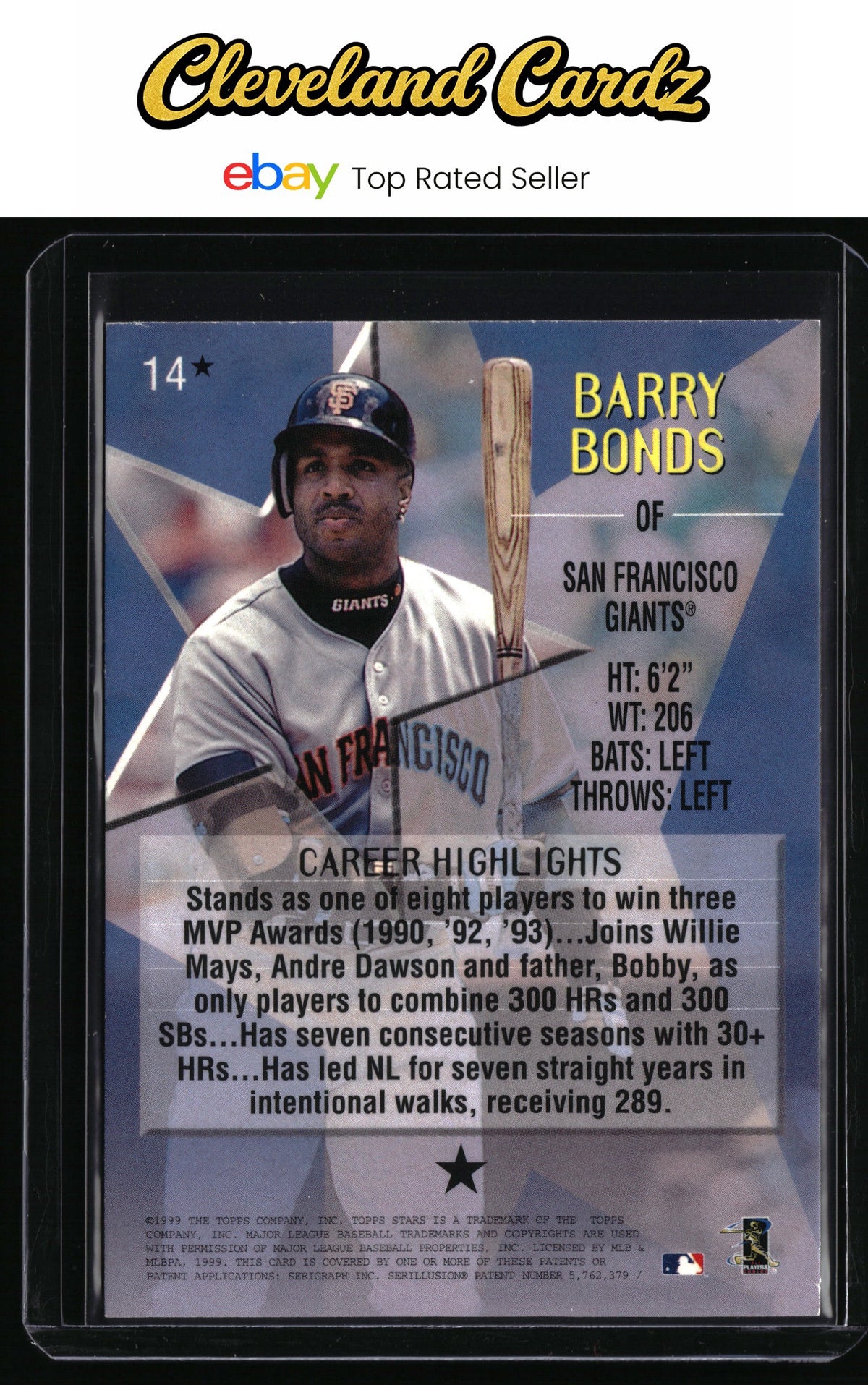 1999 Topps Stars #14 Barry Bonds One Star