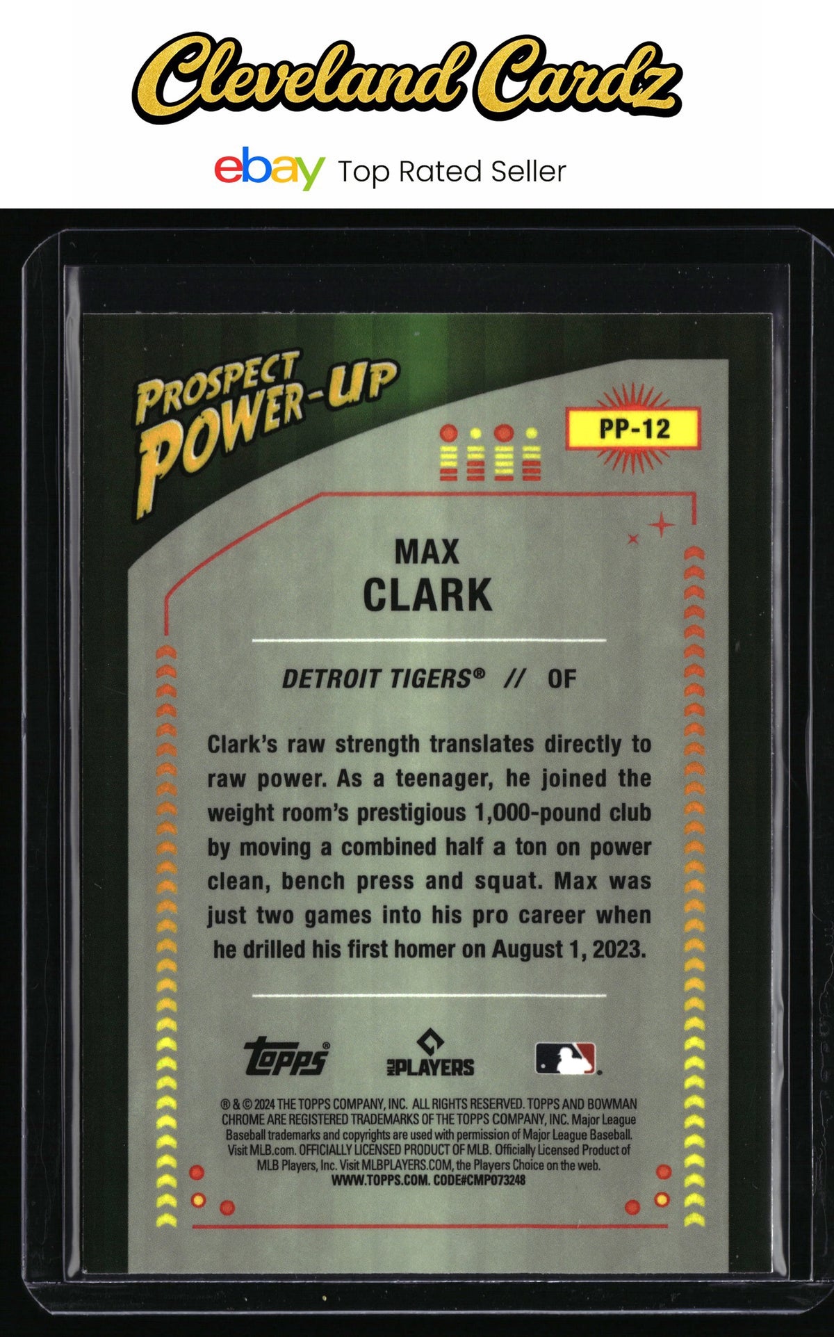 2024 Bowman #PP-12 Max Clark Prospect Power-Up