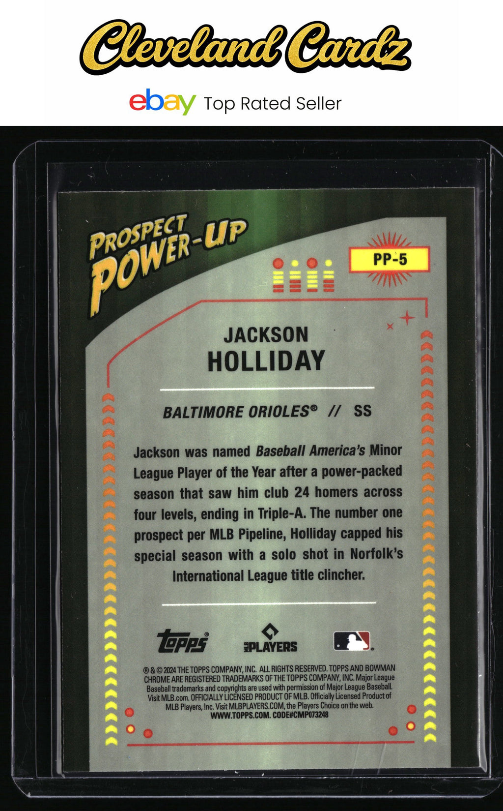 2024 Bowman #PP-5 Jackson Holliday Prospect Power-Up
