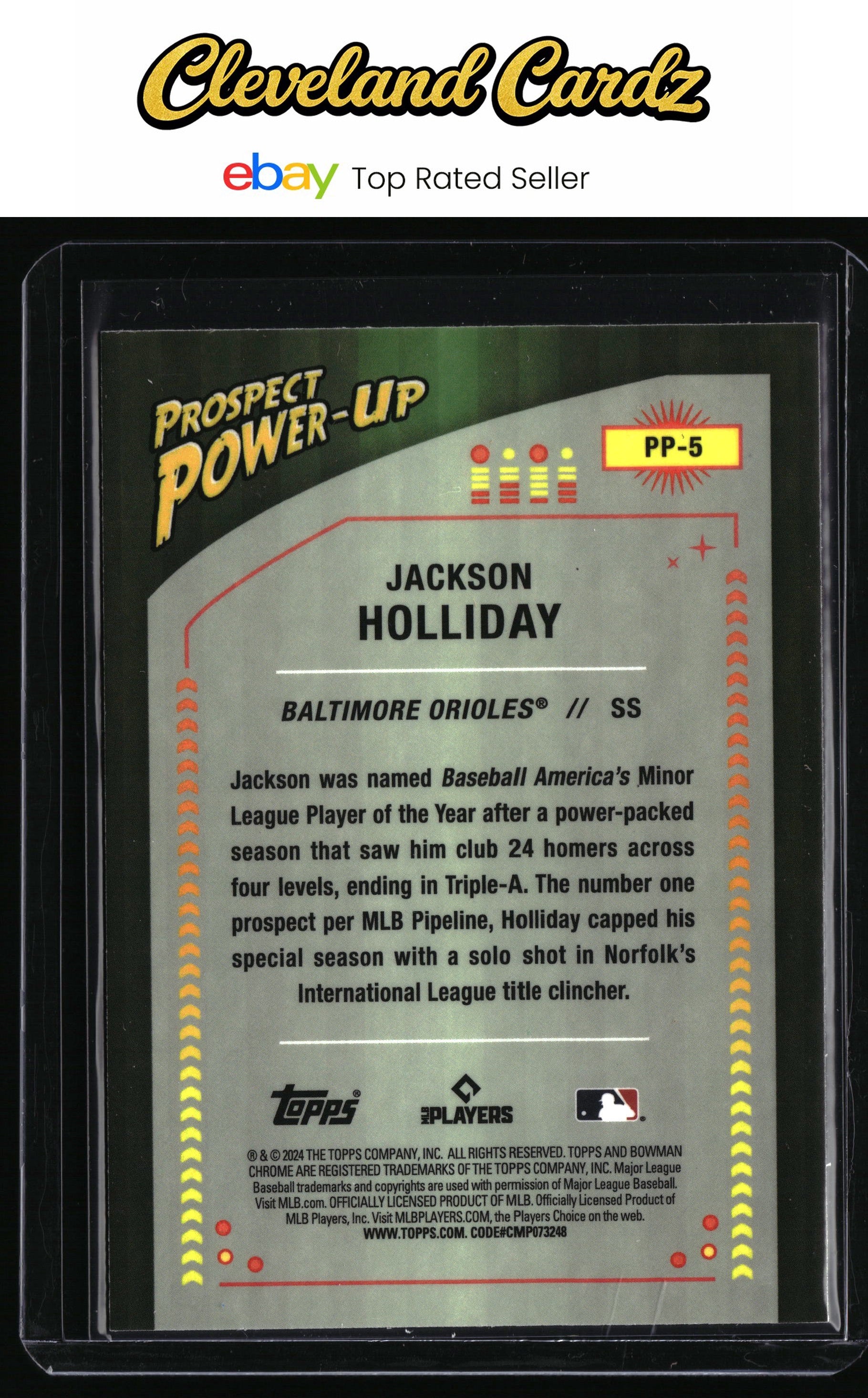 2024 Bowman #PP-5 Jackson Holliday Prospect Power-Up