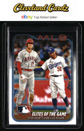 2024 Topps #138 Elites of the Game: Ohtani and Betts Share a Hug Mid-Game