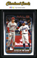 2024 Topps #138 Elites of the Game: Ohtani and Betts Share a Hug Mid-Game