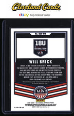 2025 Panini Stars & Stripes USA Baseball #USA-WB Will Brick NT Materials