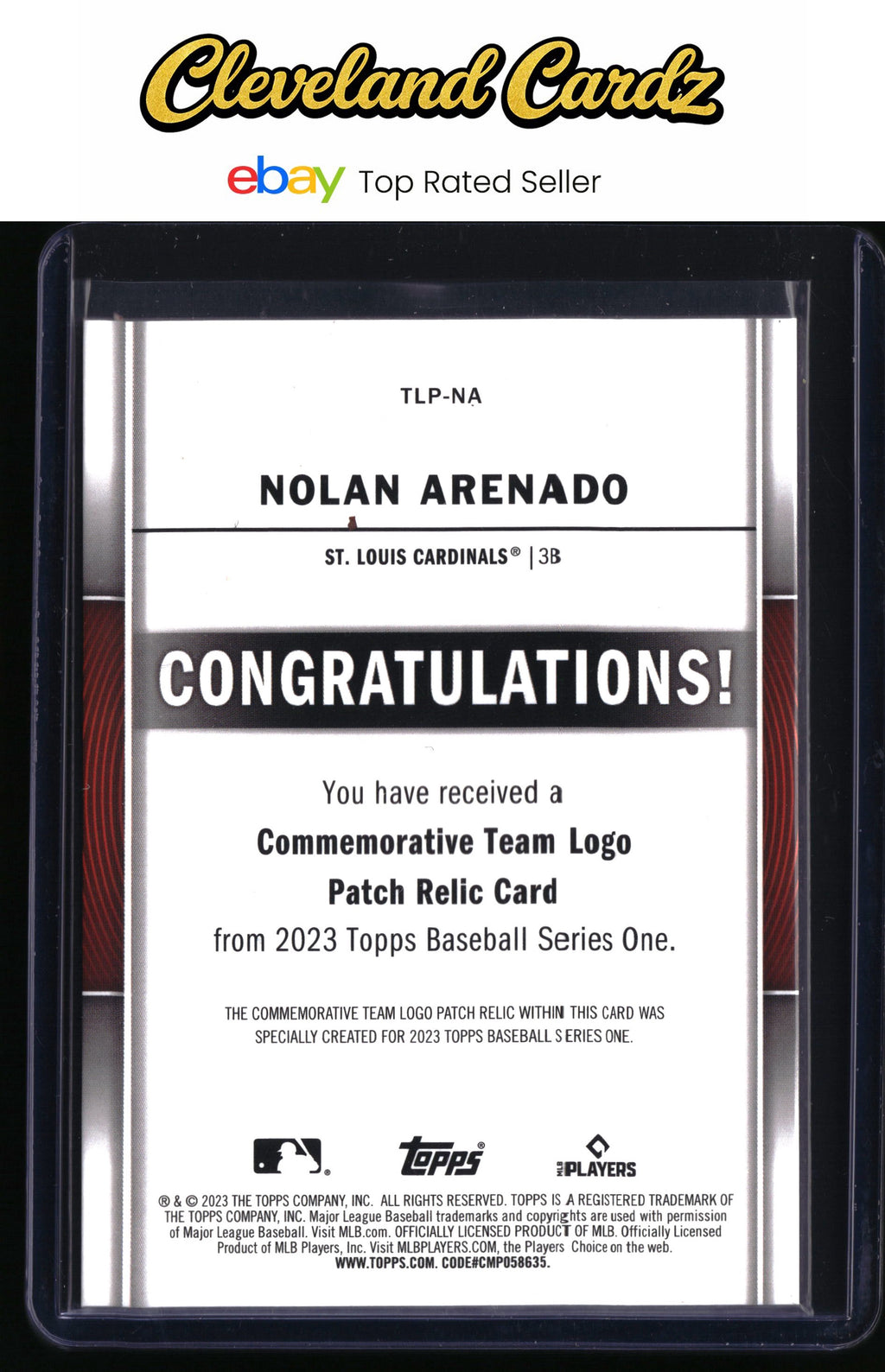 2023 Topps #TLP-NA Nolan Arenado Commemorative Team Logo Patches