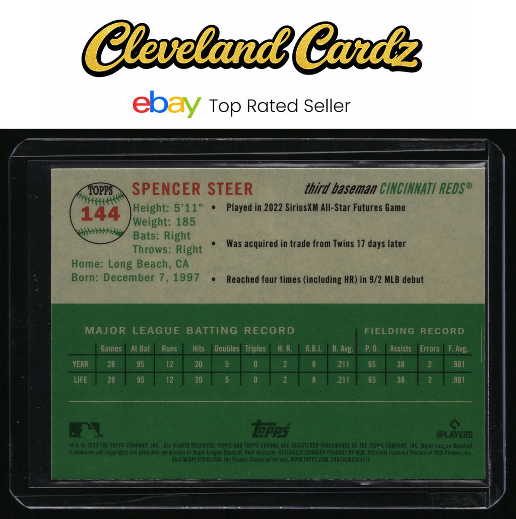 2023 Topps Chrome Platinum Anniversary #144 Spencer Steer