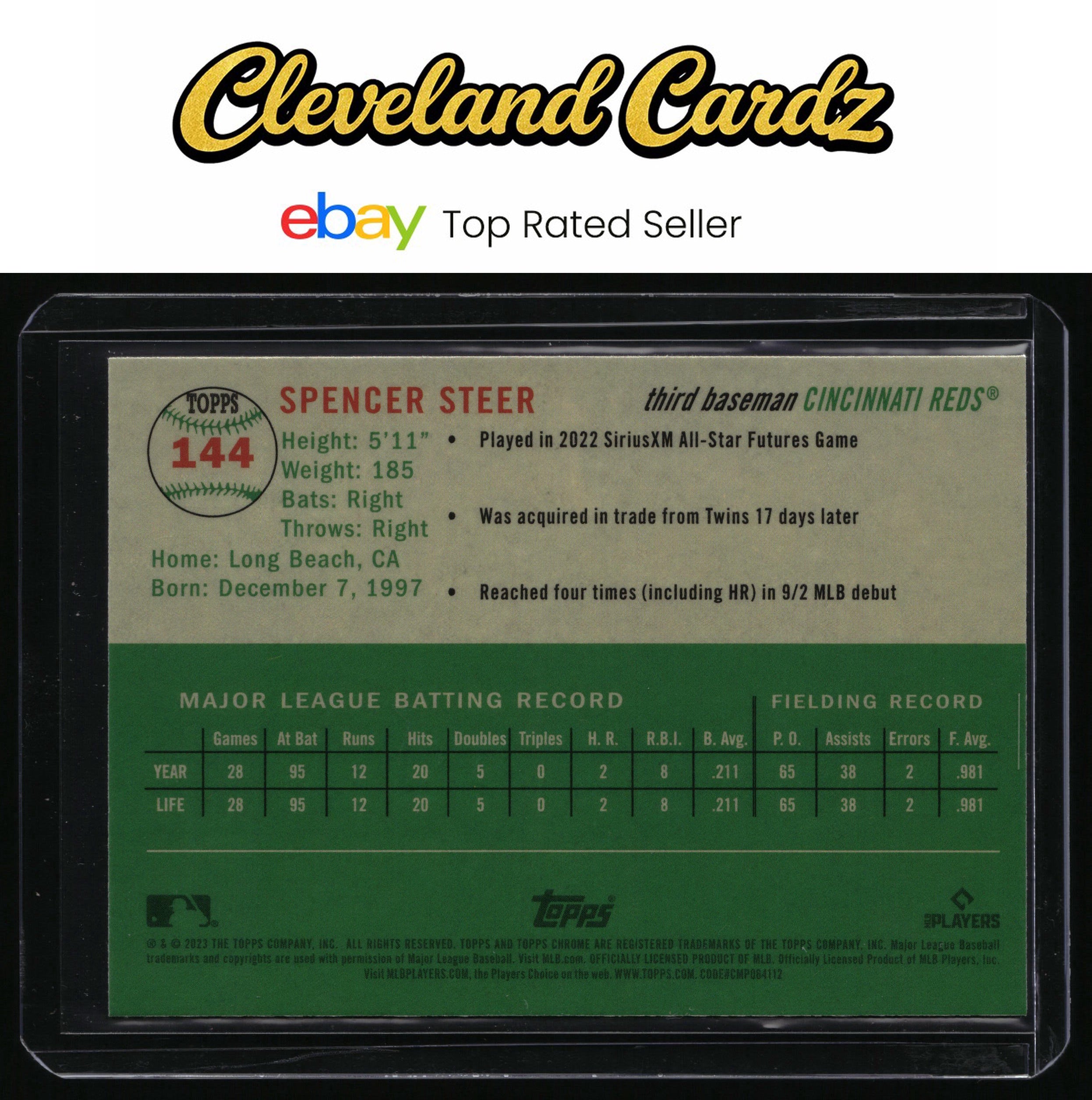 2023 Topps Chrome Platinum Anniversary #144 Spencer Steer