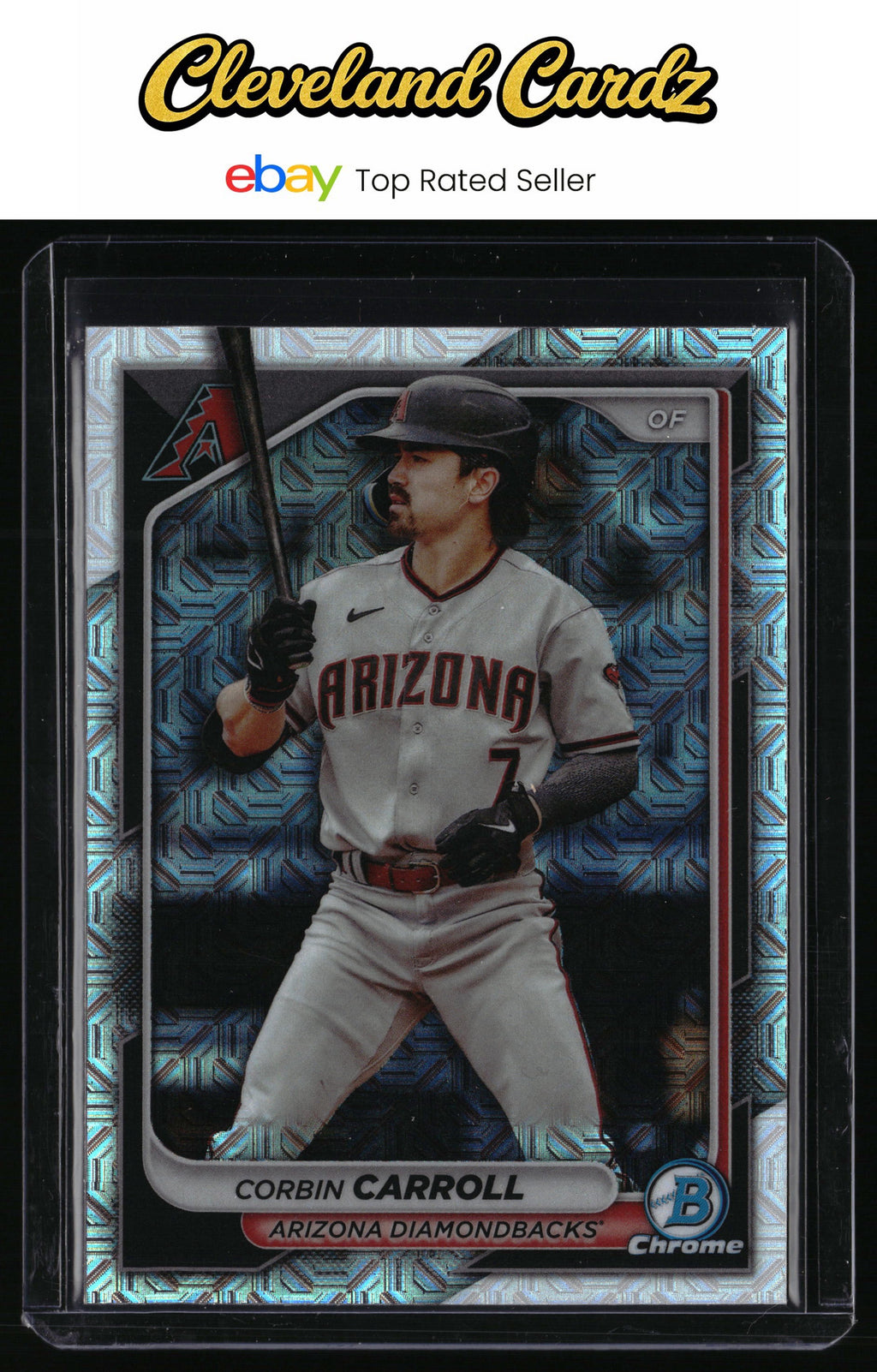 2024 Bowman #25 Corbin Carroll Chrome Mojo Refractors