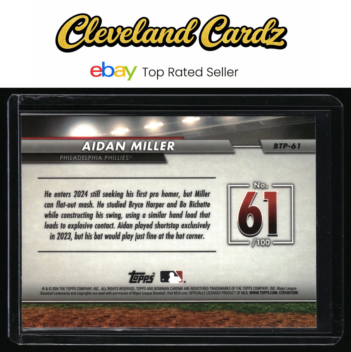 2024 Bowman #BTP-61 Aidan Miller Bowman Scouts' Top 100